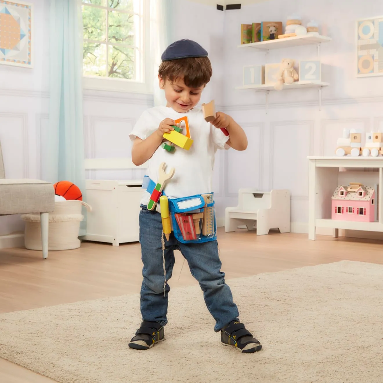 Melissa & Doug Tool Belt Werkzeuggürtel Holz Set