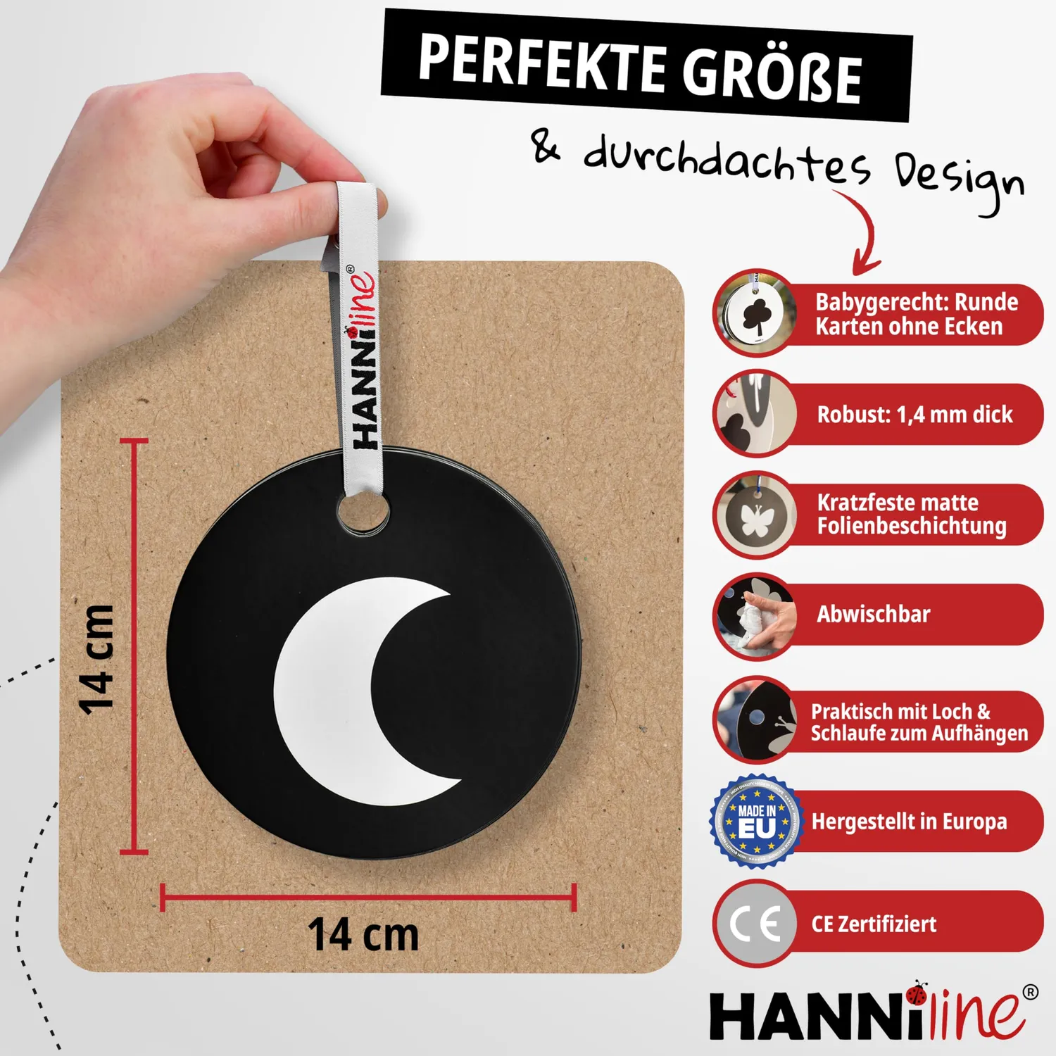 HANNIline Kontrastkarten Baby ab 1. Monat 20 Bilder