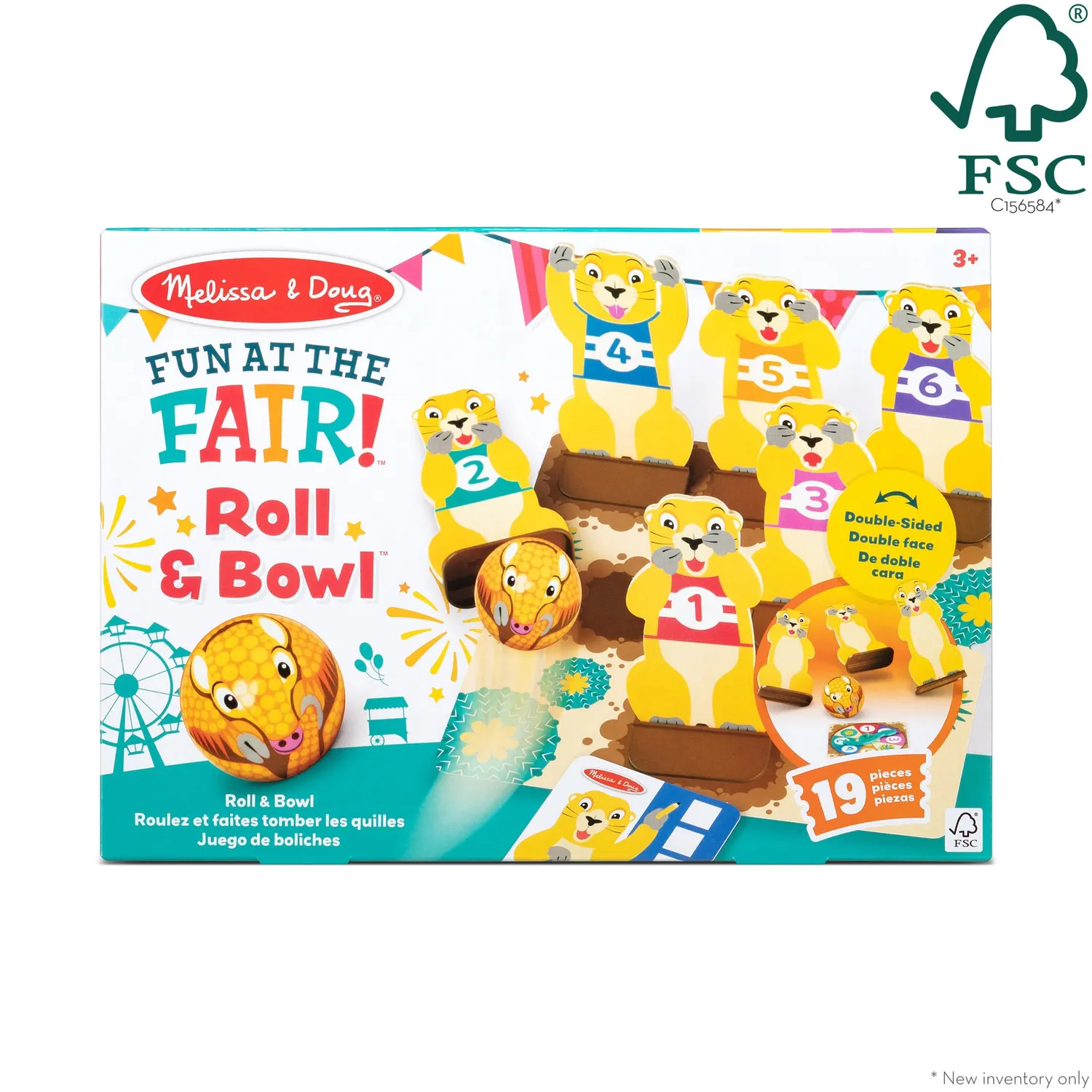 Melissa & Doug Fun at the Fair Roll & Bowl Kegelspiel Holz