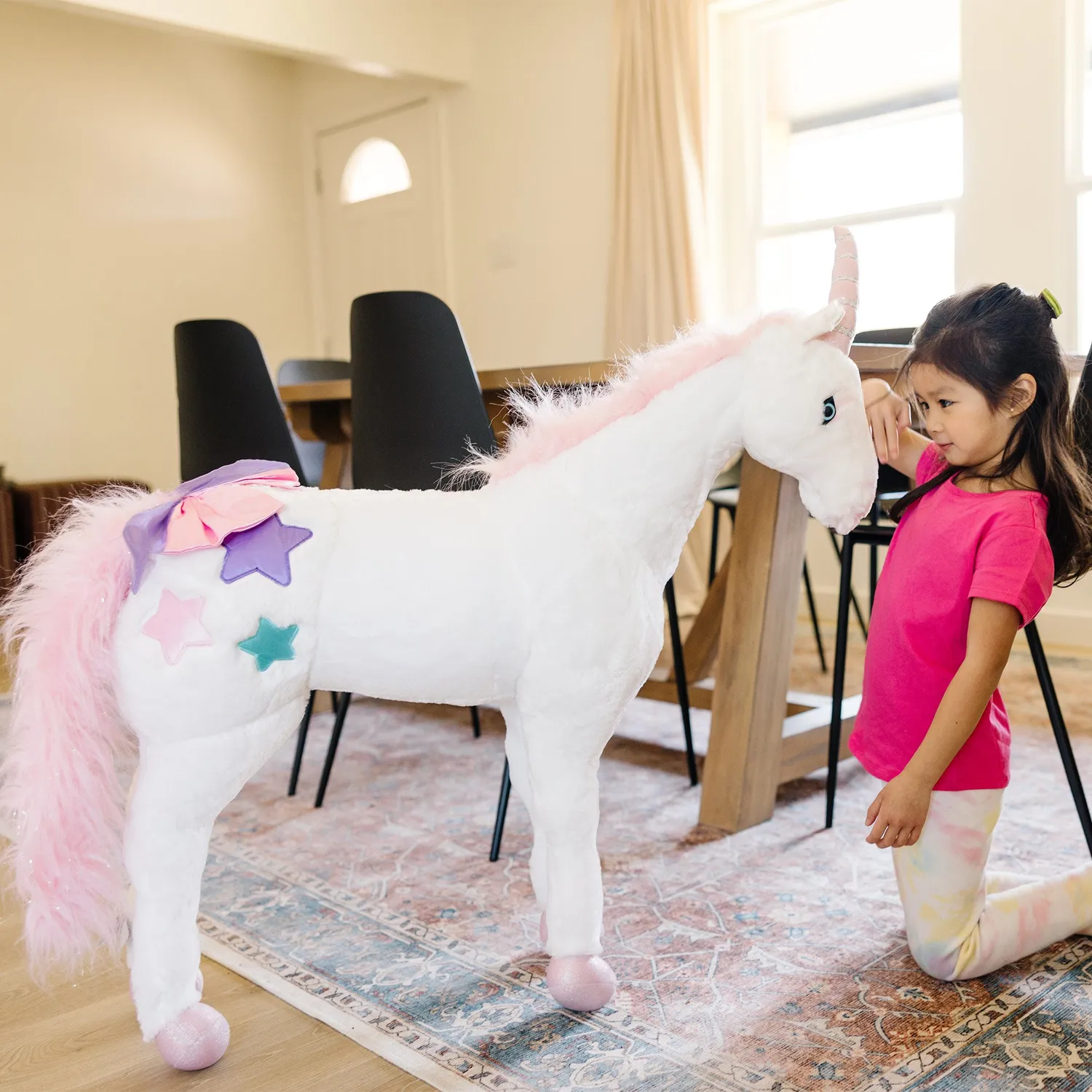 Melissa & Doug Einhorn Plüschtier Groß mit Glitzermähne