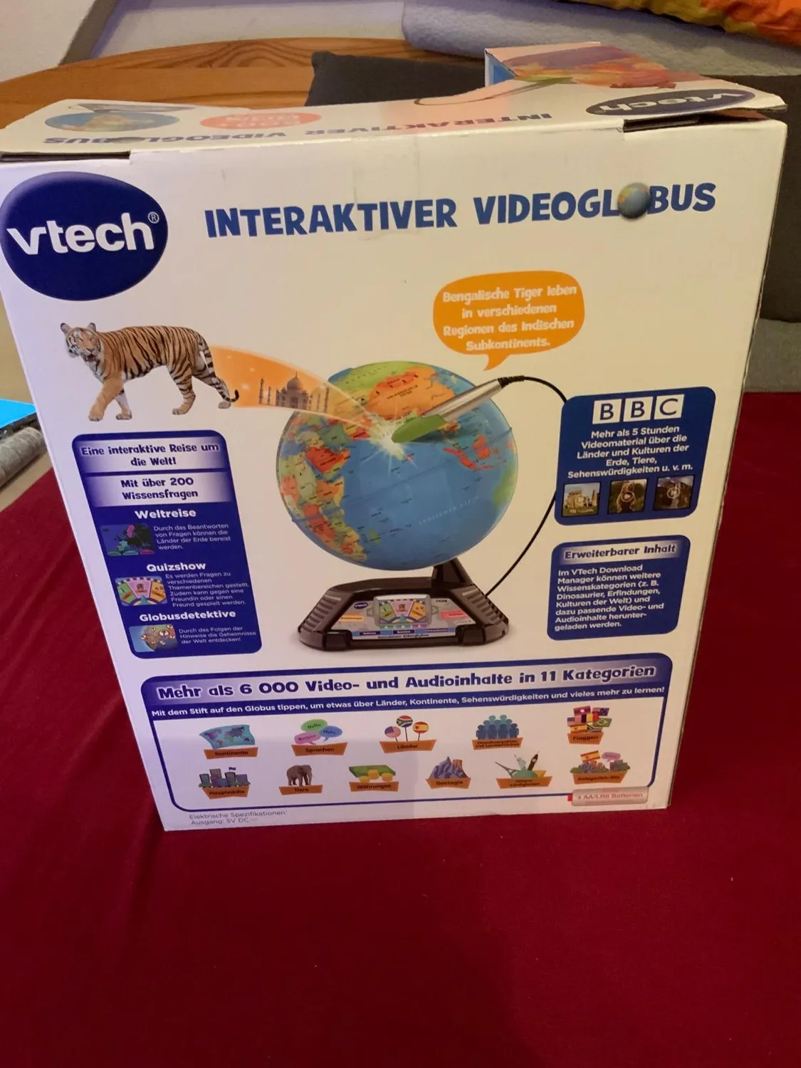 VTech 80-605404 Interaktiver Videoglobus Lernglobus ab 7 J.