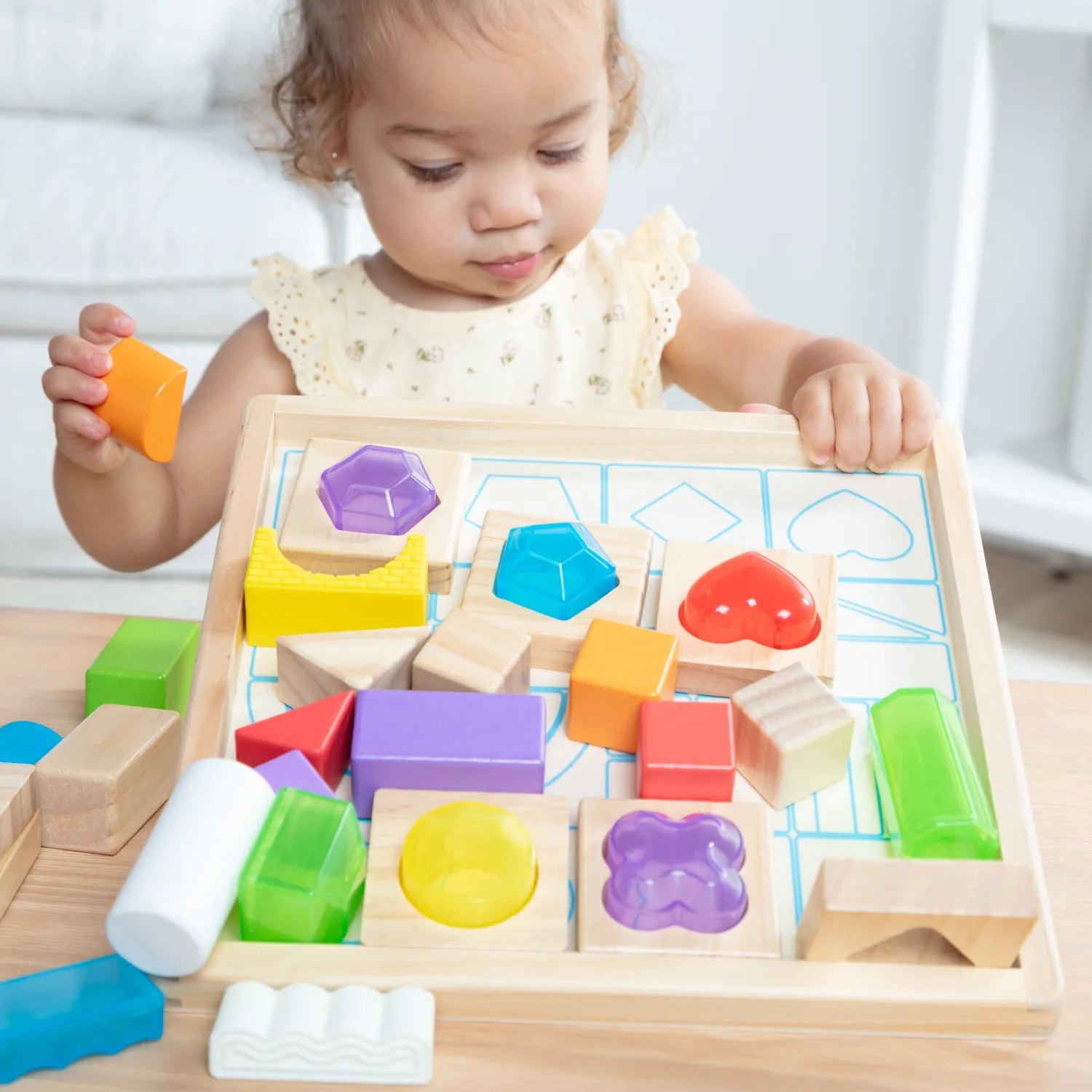 Melissa & Doug Sensory Matching Blocks Bauklötze Holz