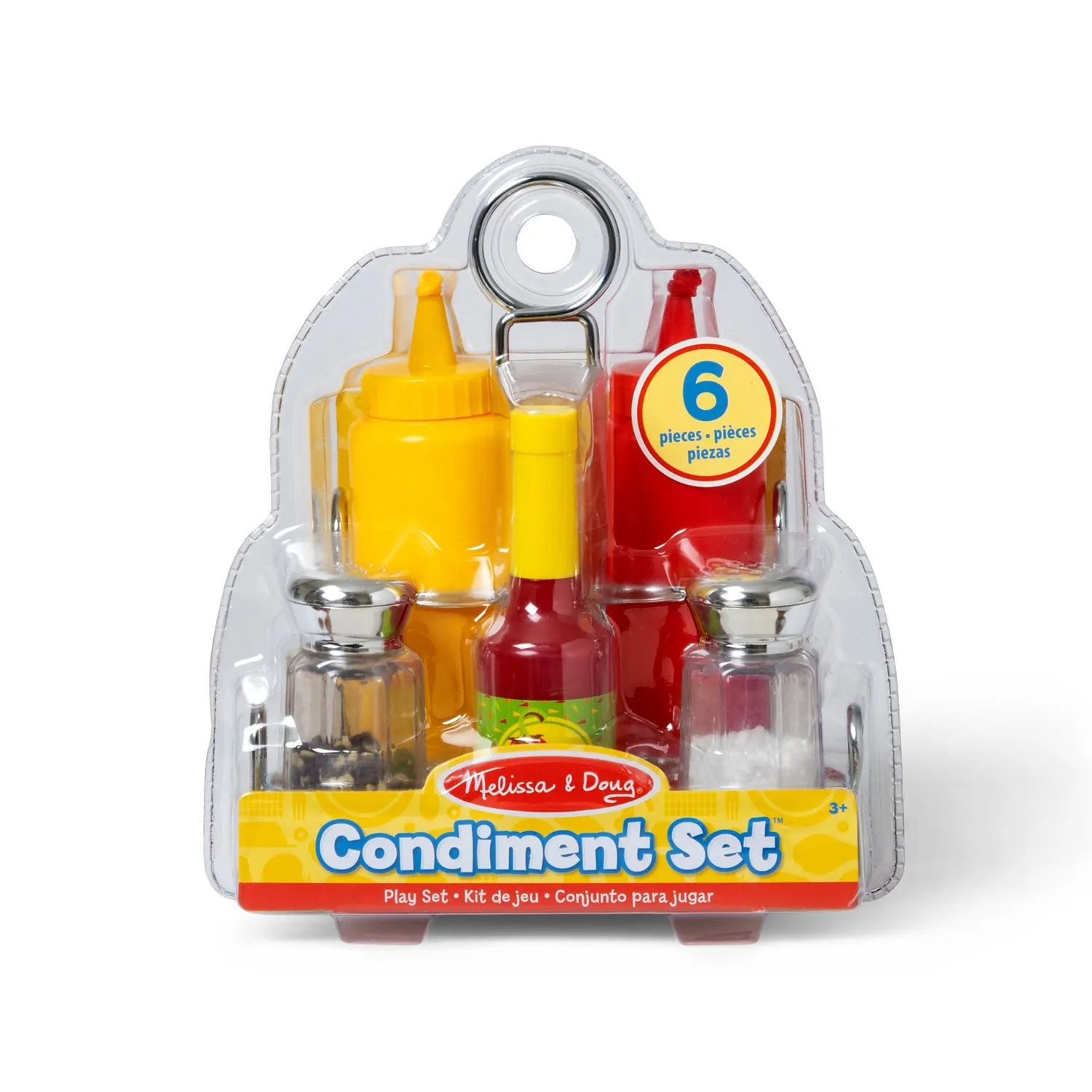Melissa & Doug Condiments Spielset Spielküche 6-tlg Metallkorb