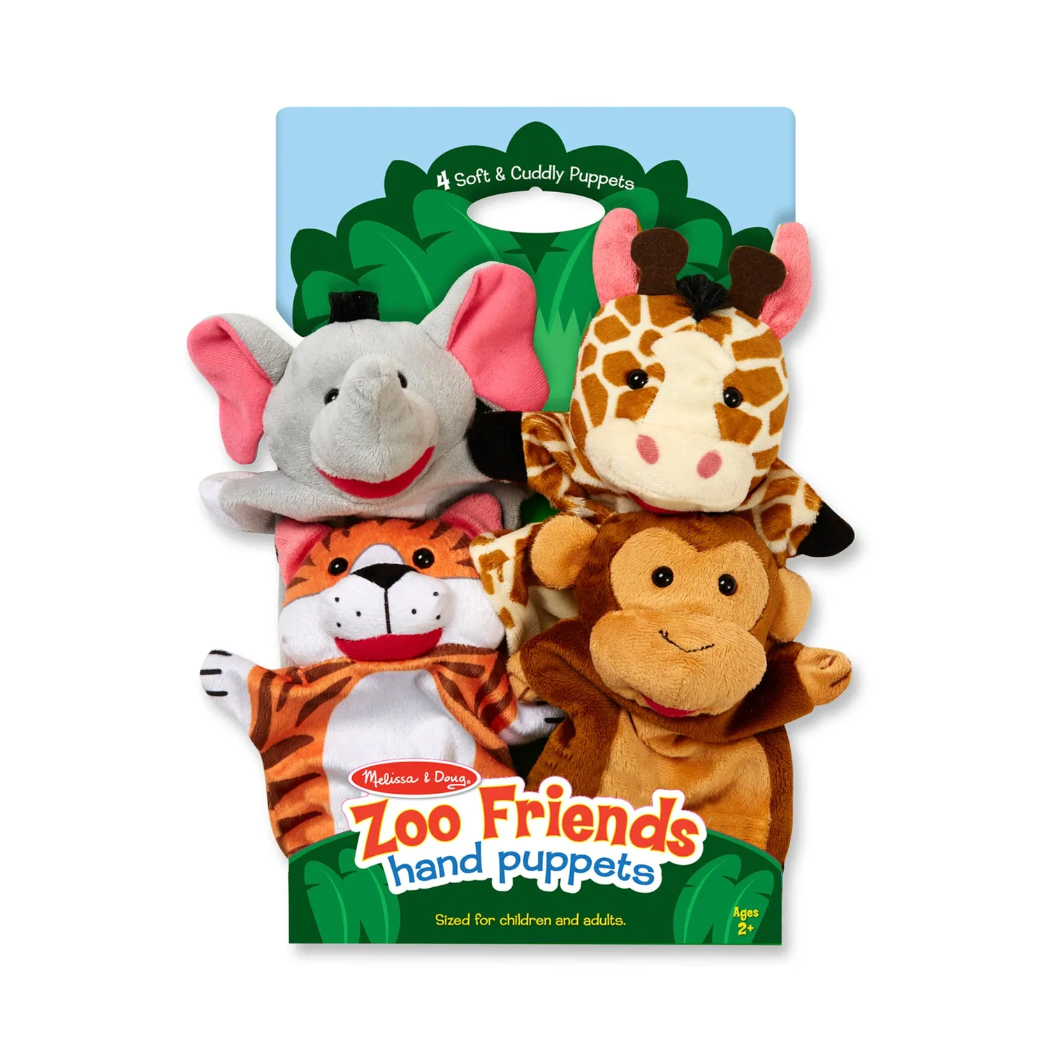 Melissa & Doug Zoo Friends Handpuppen Tiere 4er Set