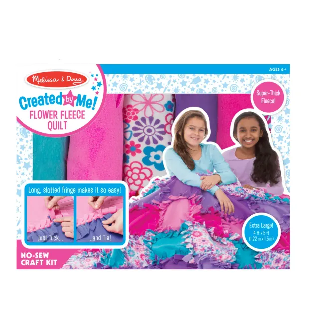 Melissa & Doug Created by Me! Flower Fleece Quilt Bastelset ohne Nähen