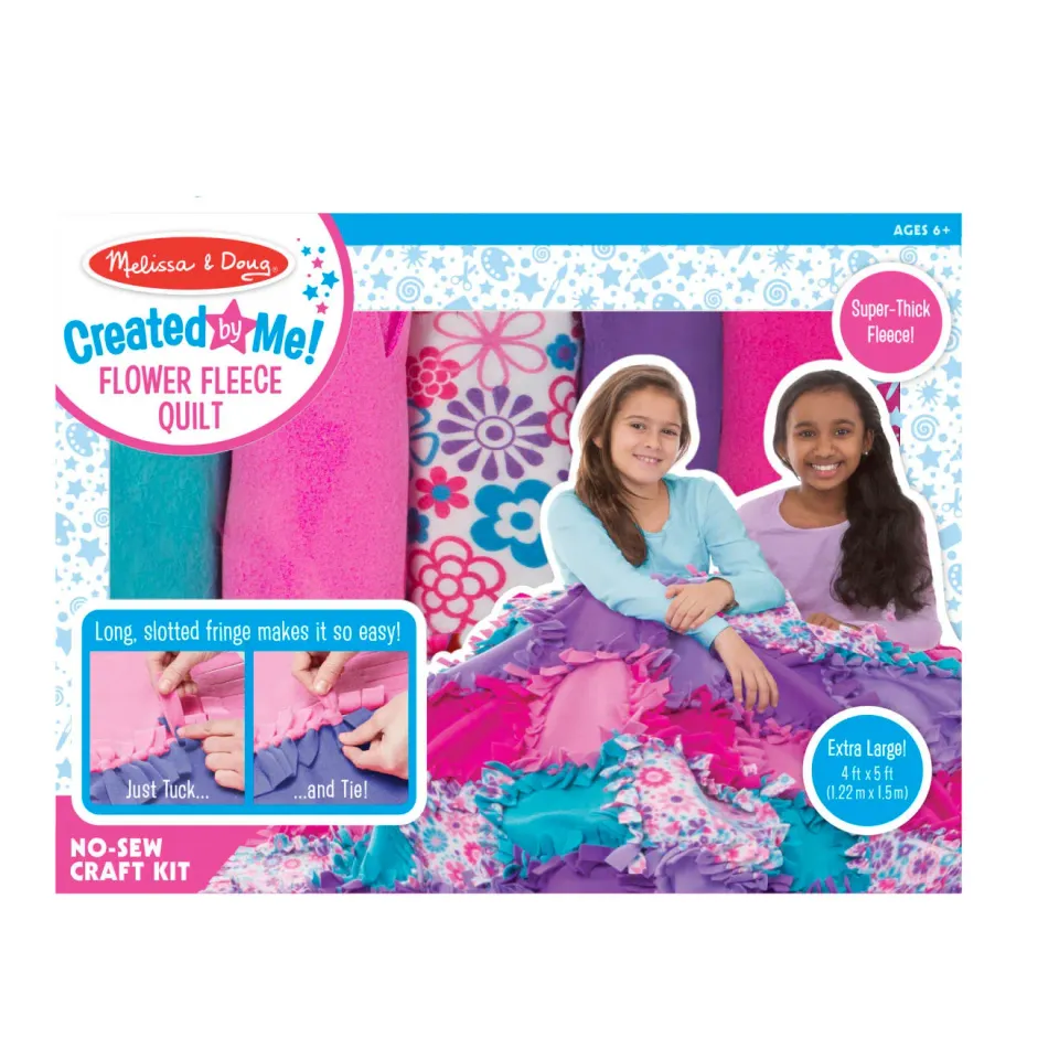 Melissa & Doug Created by Me! Flower Fleece Quilt Bastelset ohne Nähen