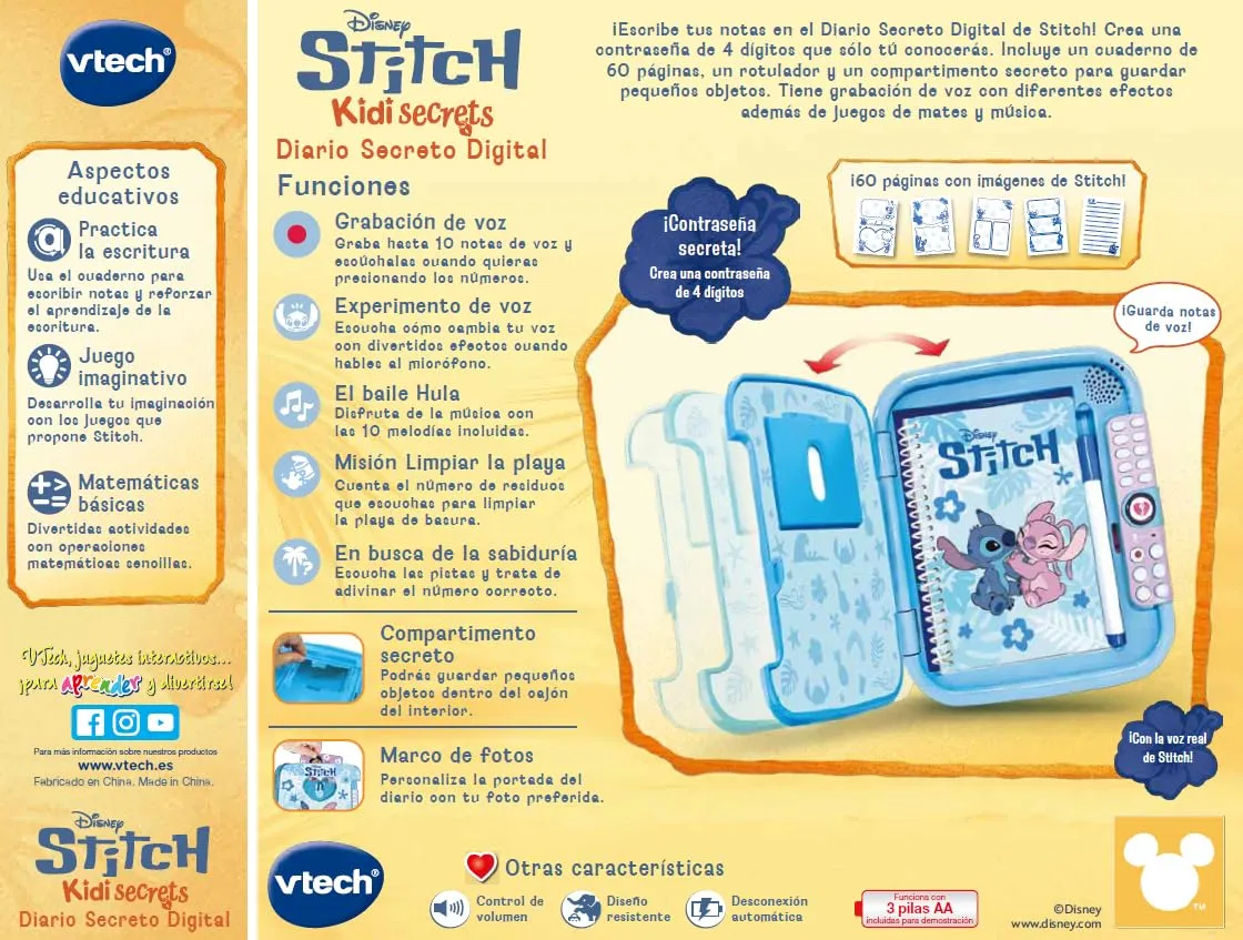 VTech KidiSecrets Stitch Tagebuch elektronisch mit Code