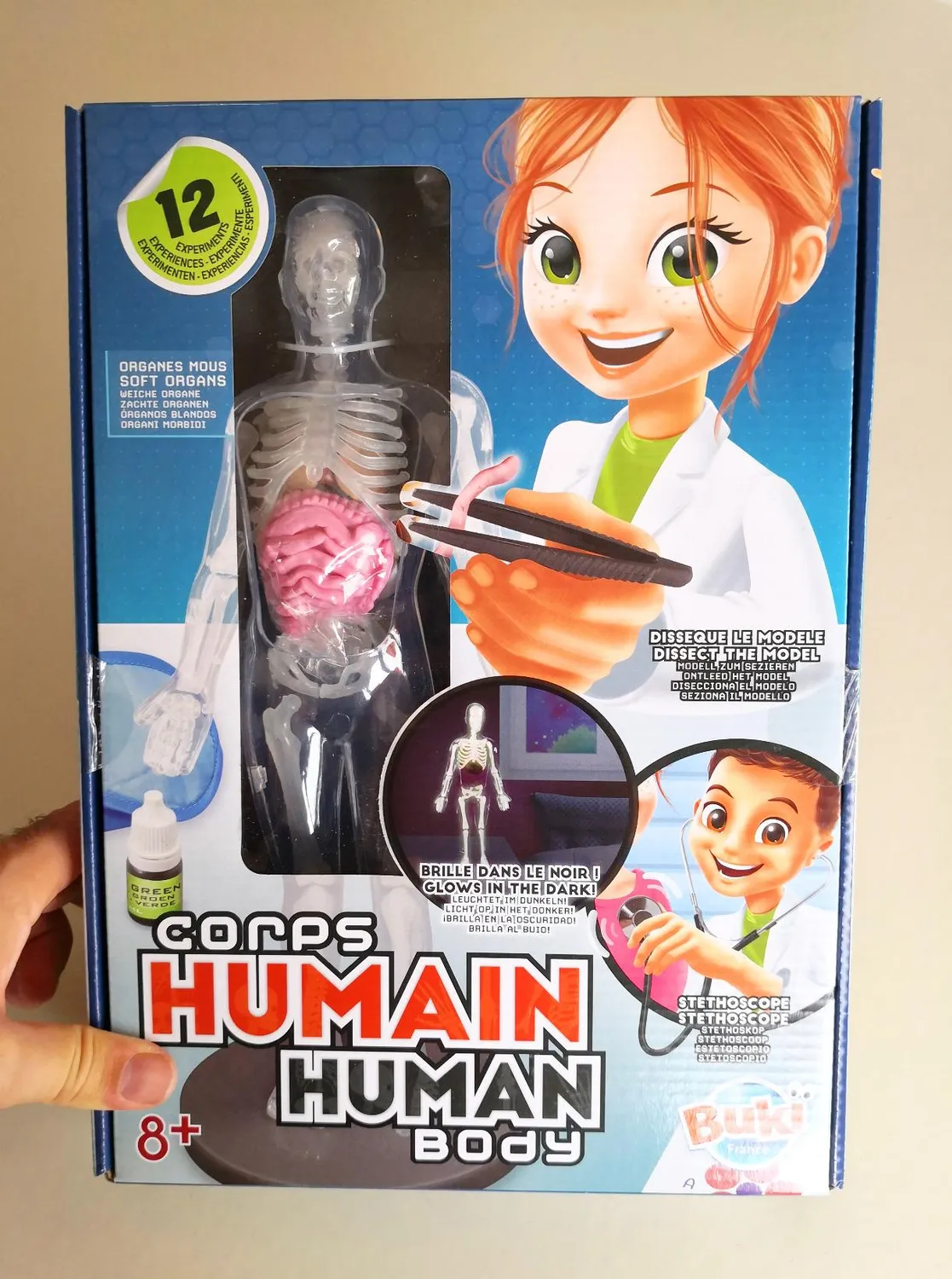 Buki 2163 Der menschliche Körper Anatomie-Set mit Stethoskop