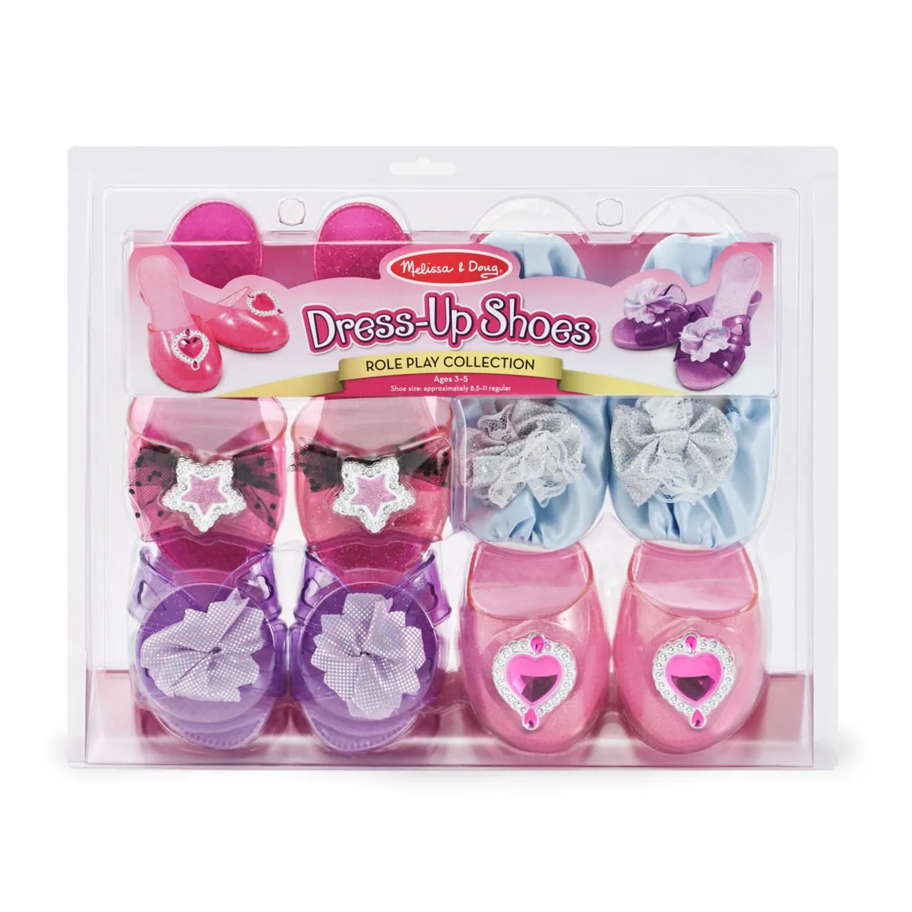 Melissa & Doug Step In Style Verkleidungs-Schuhe 4 Paar Prinzessin