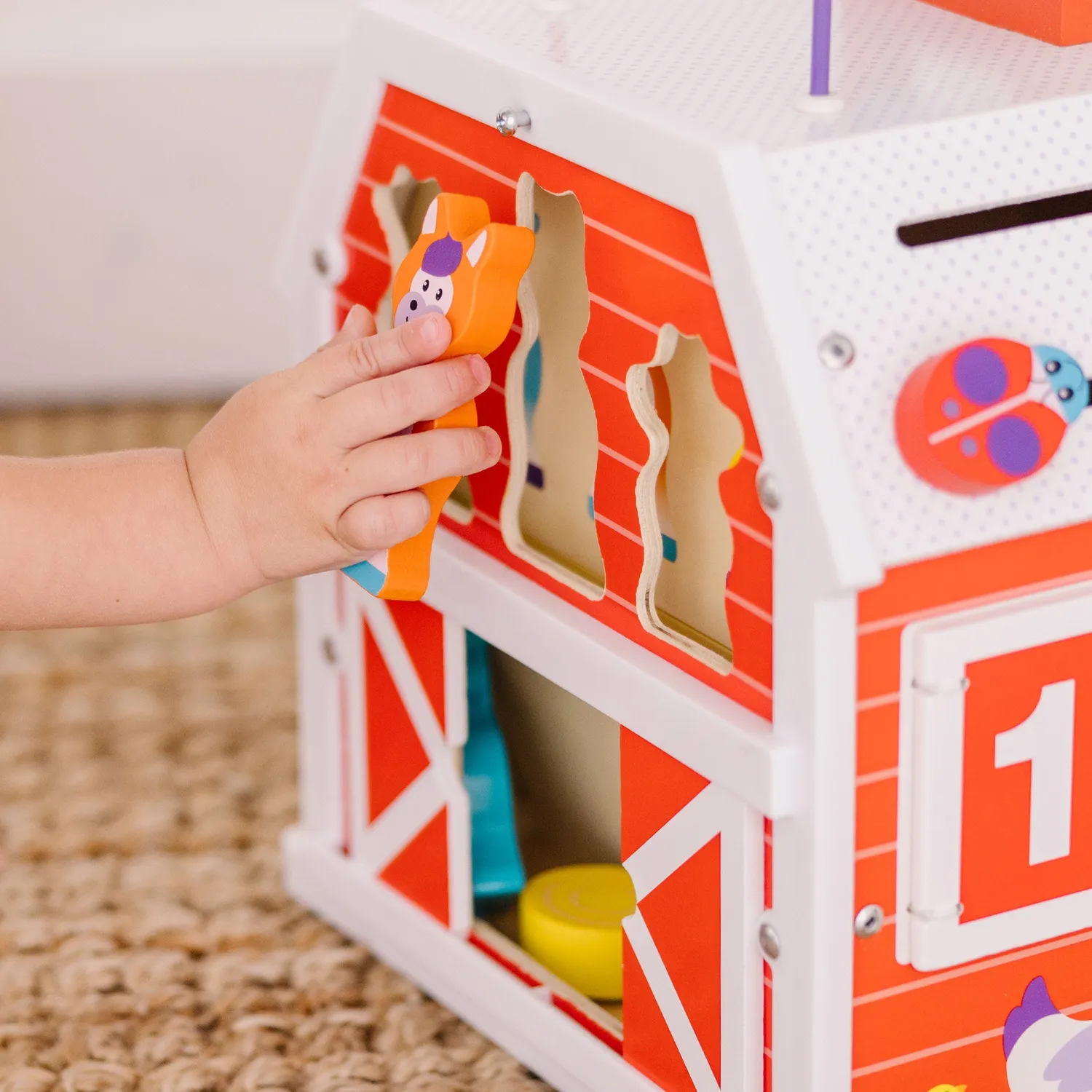 Melissa & Doug First Play Activity Barn Bauernhof Holz
