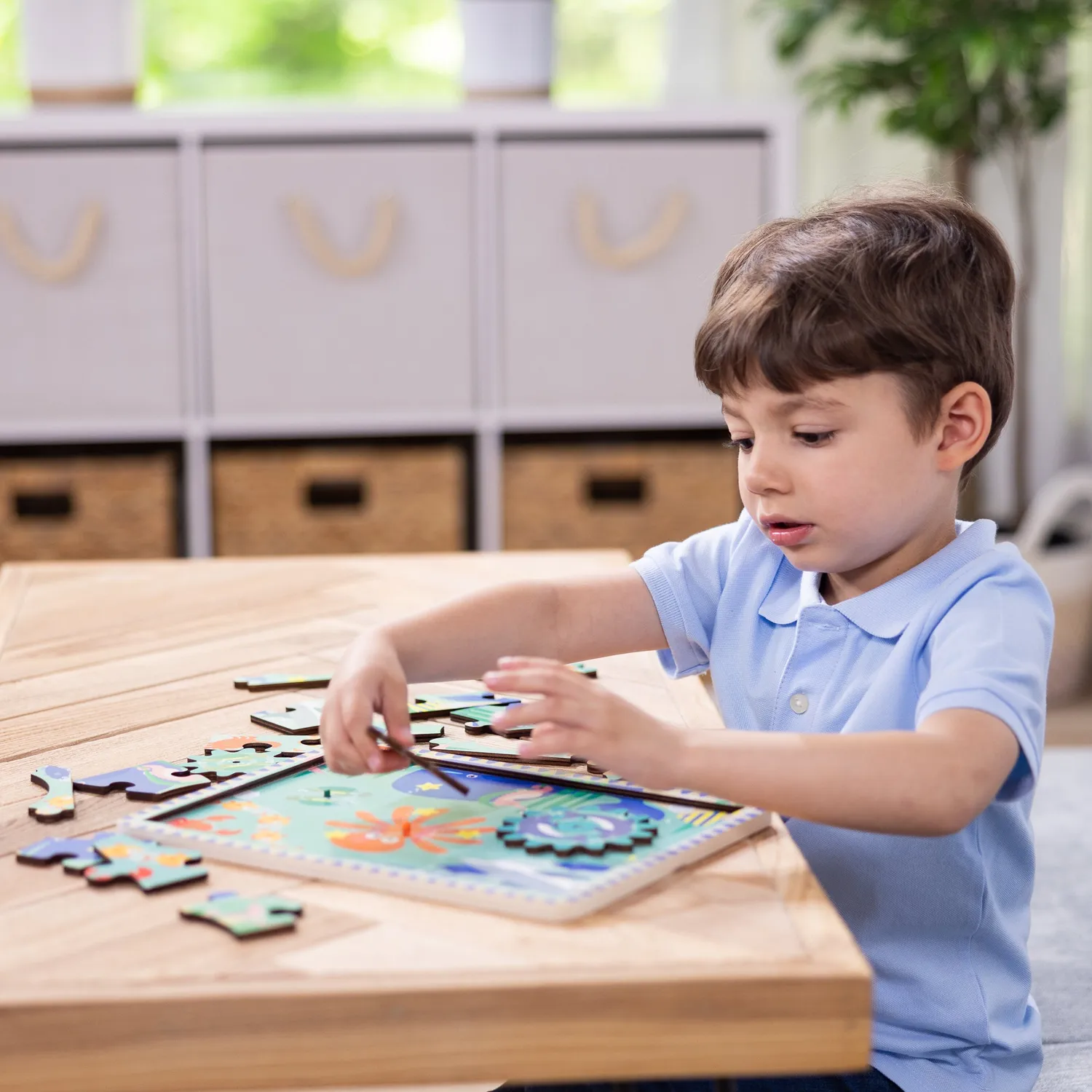 Melissa & Doug Wooden Underwater Gear Puzzle 18 Teile Holzpuzzle
