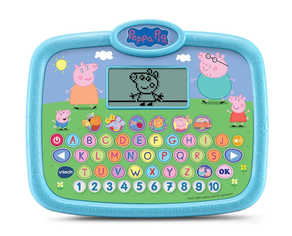 VTech Peppa Lerntablet Kindertablet 2-5 Jahre mit 26 Tasten