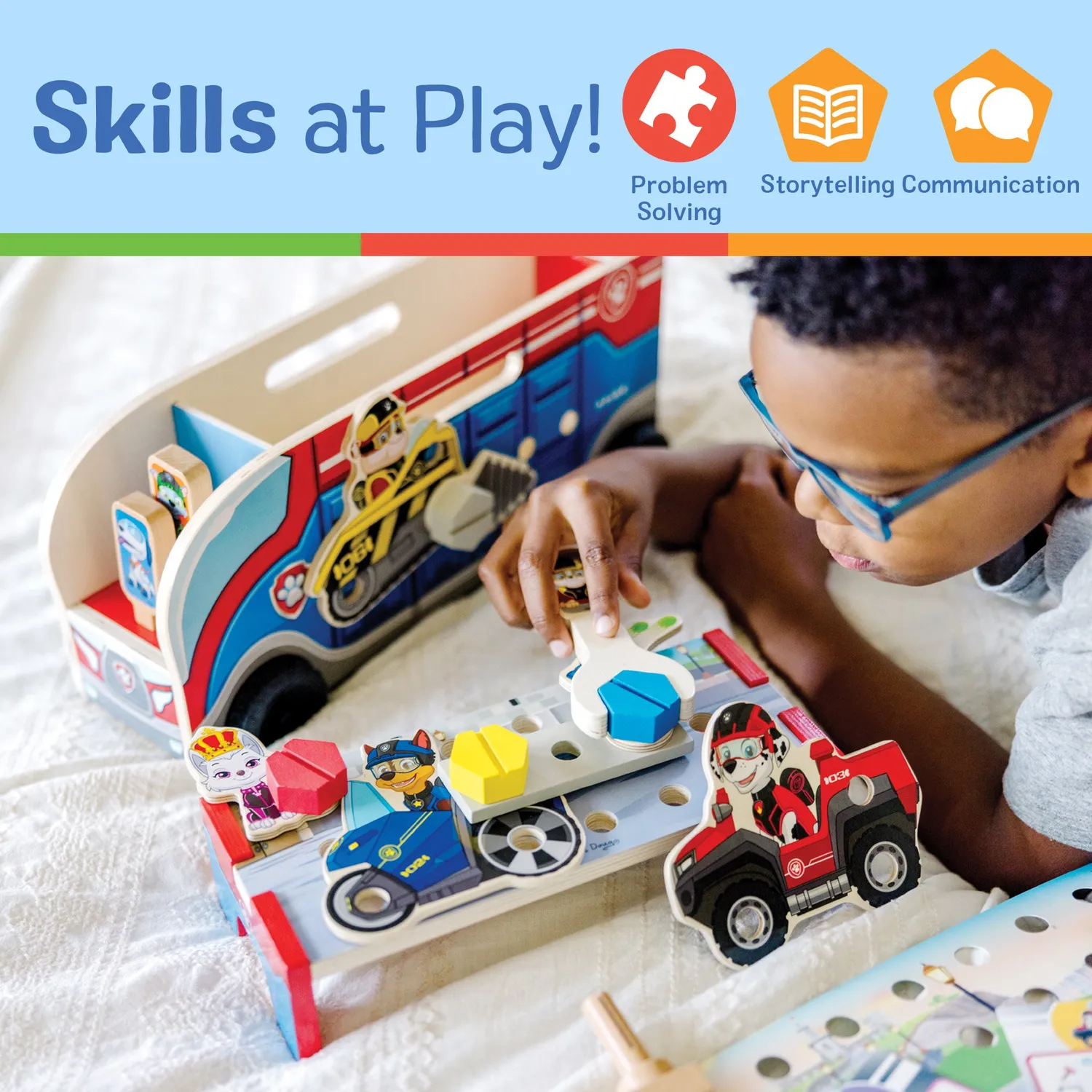 Melissa & Doug PAW Patrol Match Build Mission Cruiser Holz