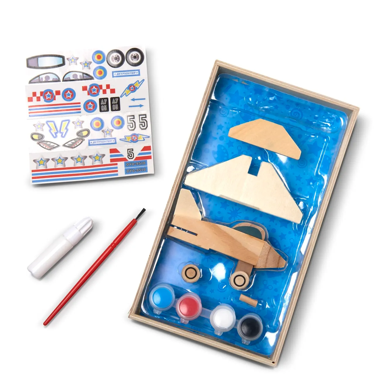 Melissa & Doug Decorate-Your-Own Flugzeug Bastelset Holz bemalbar