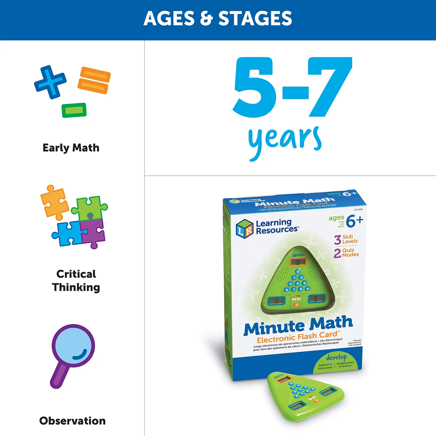 Learning Resources Kopfrechnen Trainer Mathe-Spiel 60 Sekunden
