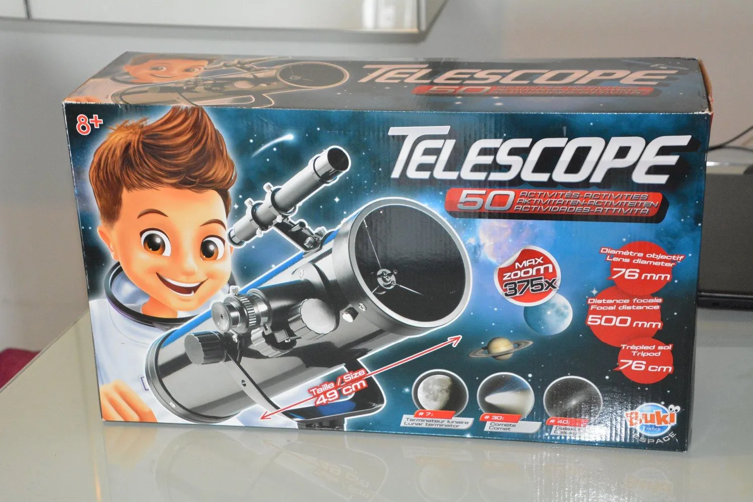 Buki TS008B Teleskop 50 Aktivitäten für Kinder ab 8 Jahren
