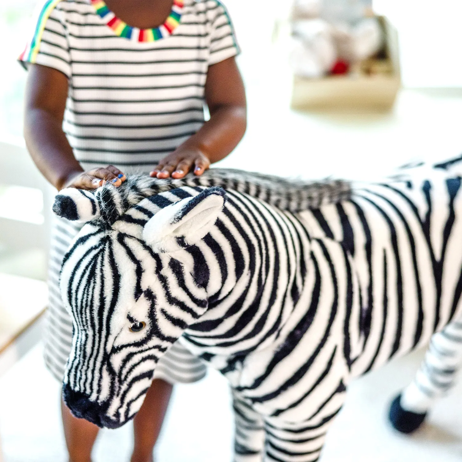 Melissa & Doug Zebra Plüschtier stehend riesig ab 3 Jahre