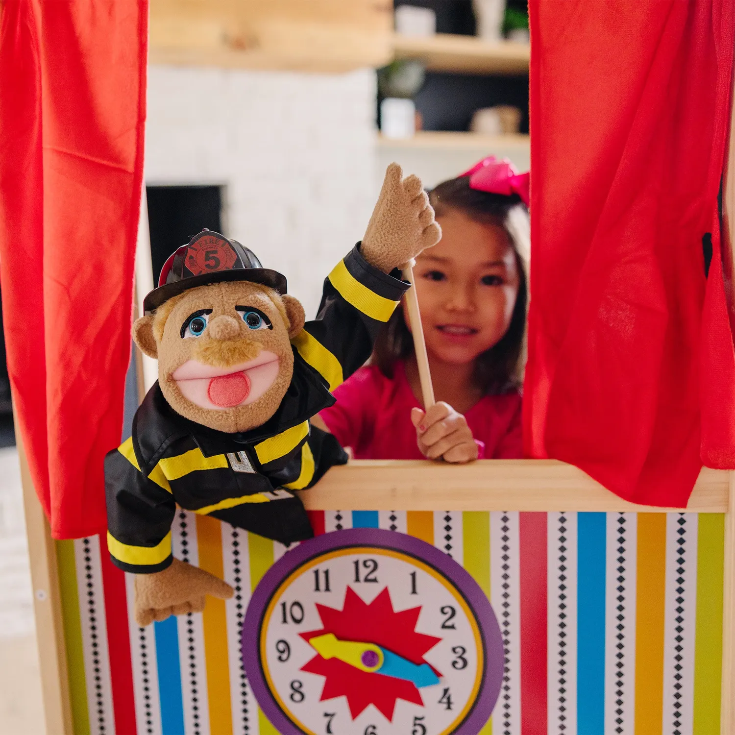Melissa & Doug Wooden Deluxe Puppet Theater Holz