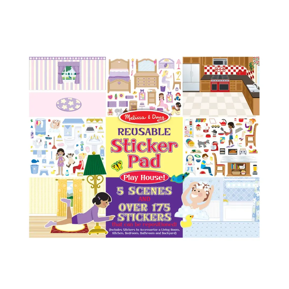 Melissa & Doug Play House Stickerheft wiederverwendbar