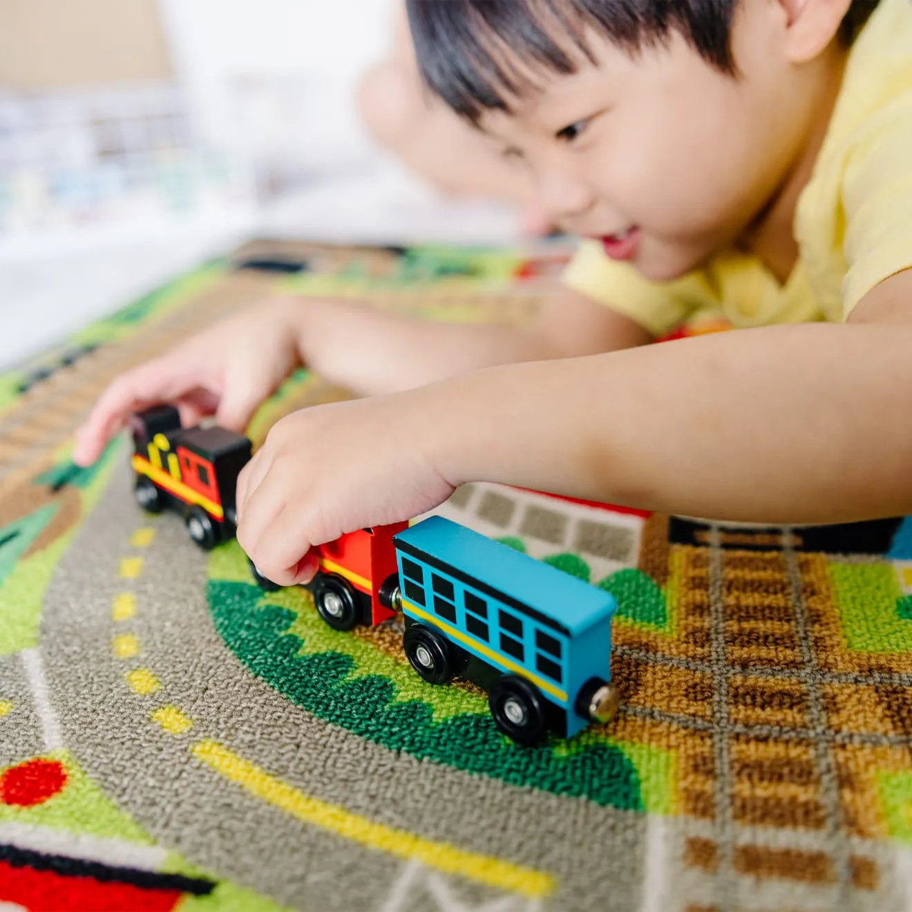 Melissa & Doug Round the Rails Spielteppich Zug