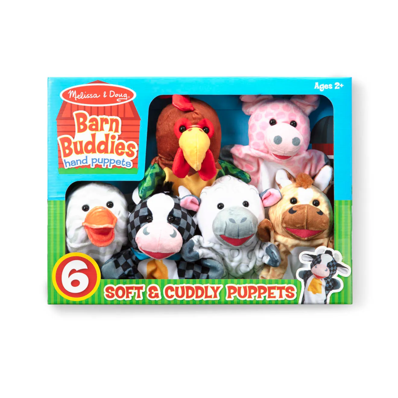 Melissa & Doug Barn Buddies Handpuppen Bauernhof 6-teilig Plüsch