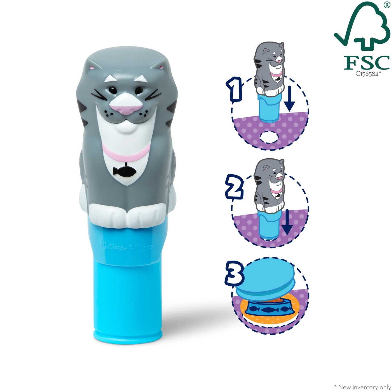 Melissa & Doug Sticker WOW! Cat Stickerbuch Stamper Katze