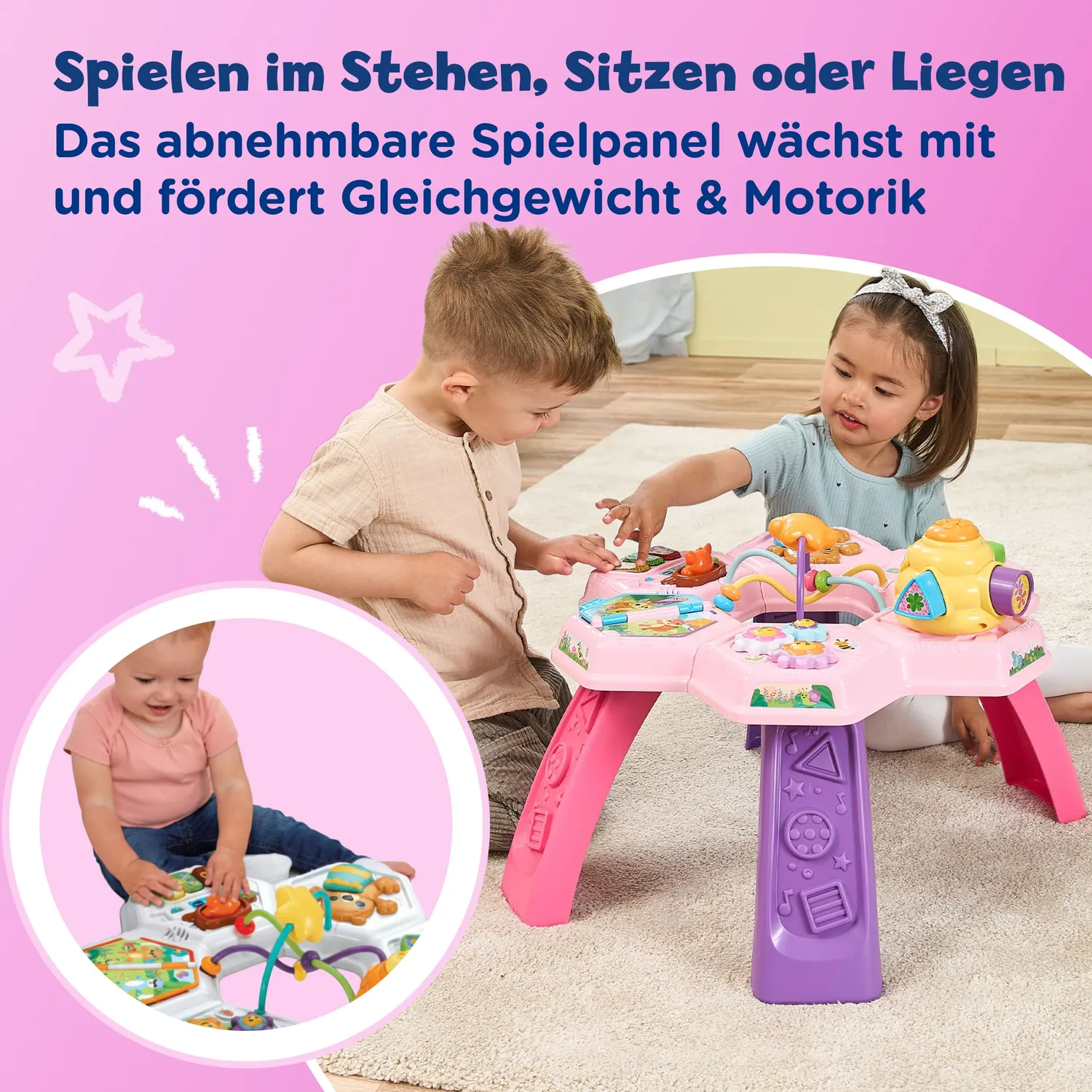 VTech Entdeckertisch Lerntisch Rosa 12-36 Monate