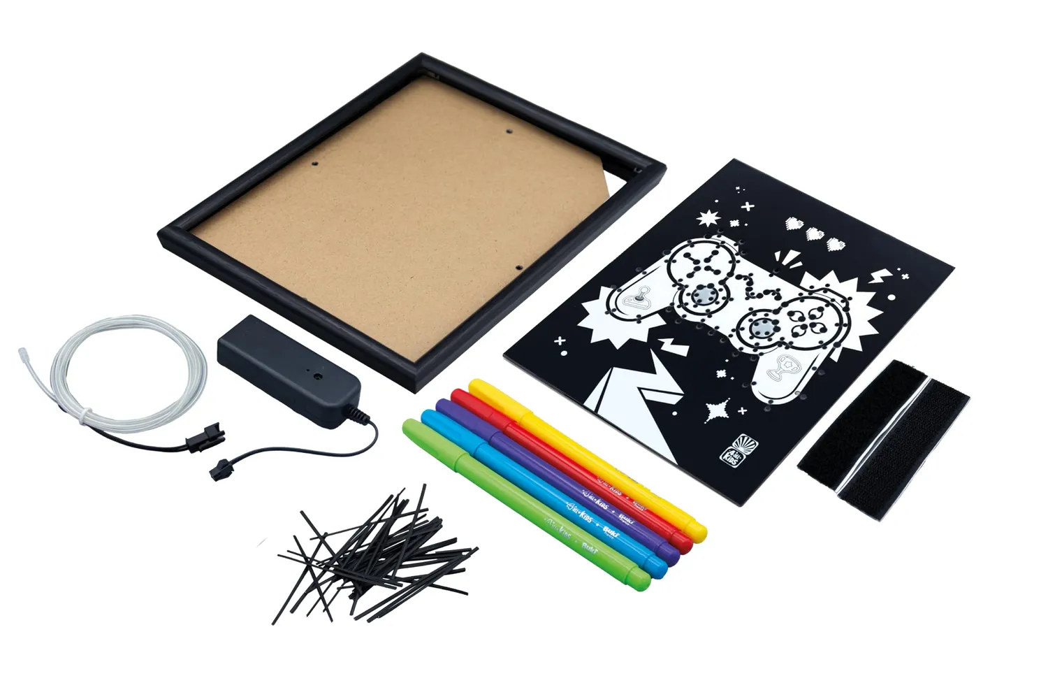 Buki FK016 Neon-Rahmen Gamepad Bastelset 3 Modi 20,5x23,5 cm