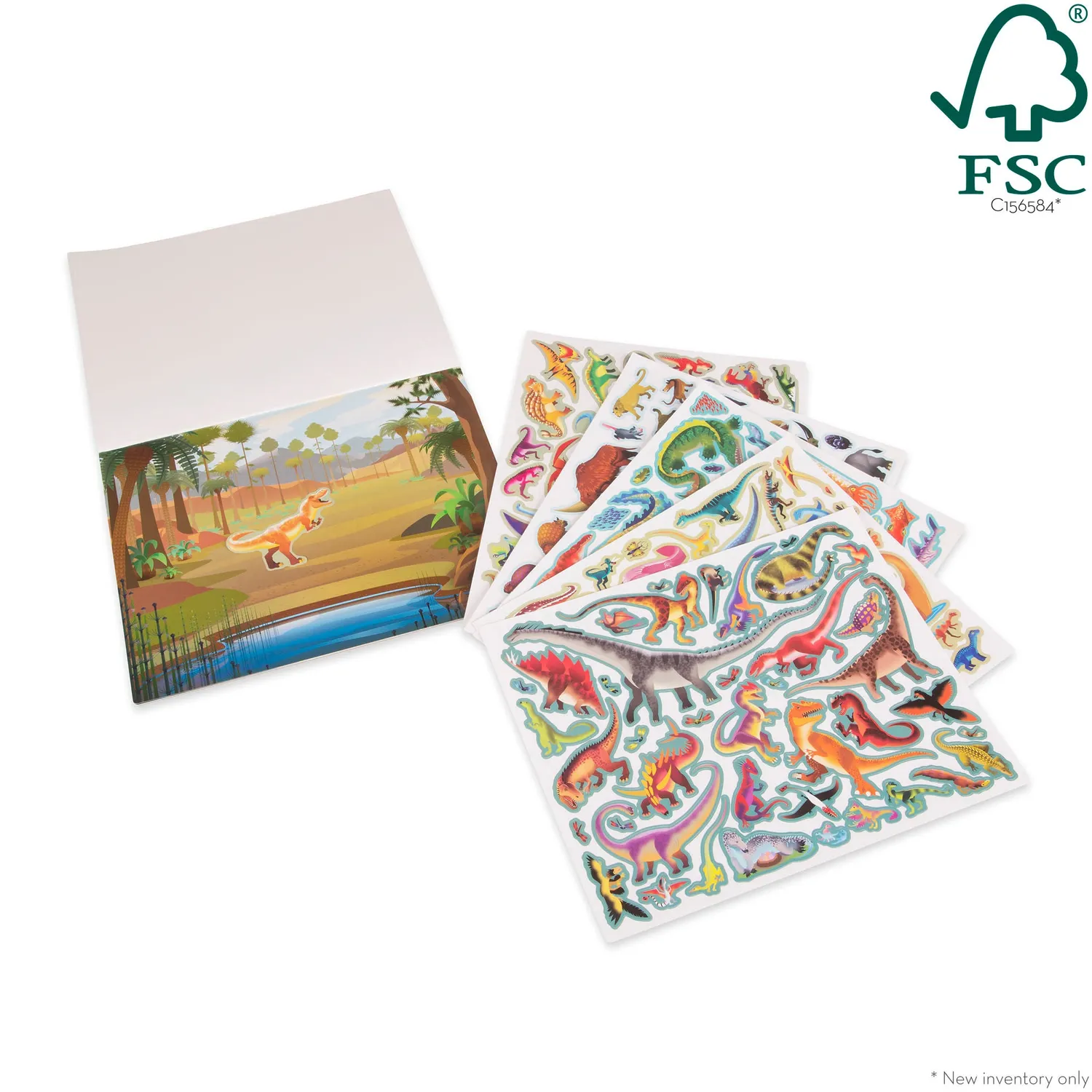 Melissa & Doug Reusable Sticker Pad Stickerbuch Dino Urzeit
