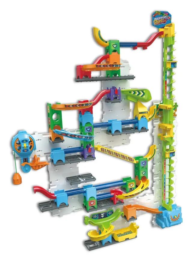 VTech Marble Rush Free Fall Vertikales Set Kugelbahn 93-tlg ab 6 Jahren
