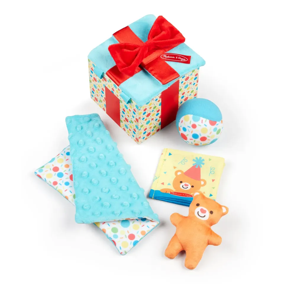 Melissa & Doug Geschenkbox Holz Babyspielzeug Textur