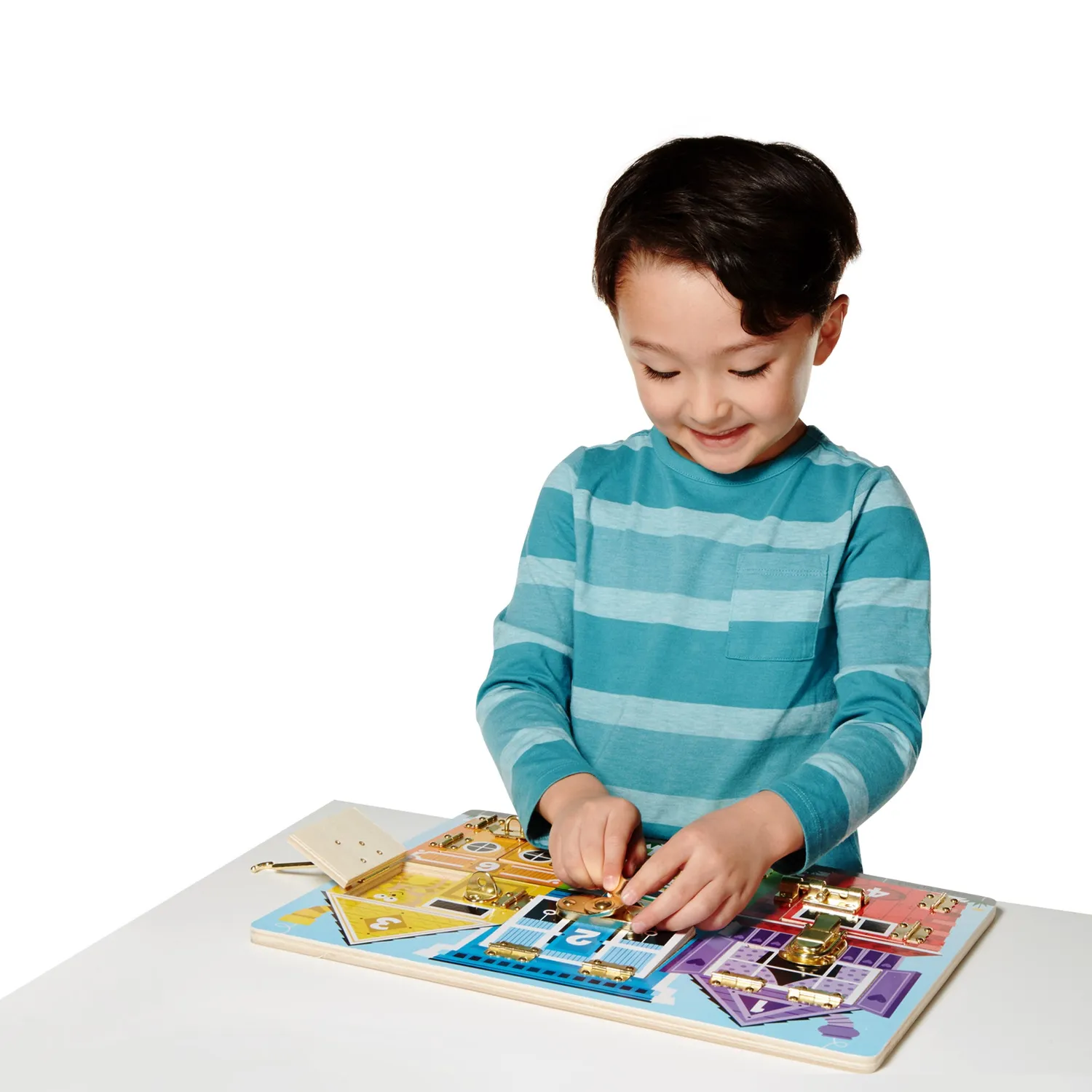 Melissa & Doug Wooden Latches Board Motorikbrett Tiere