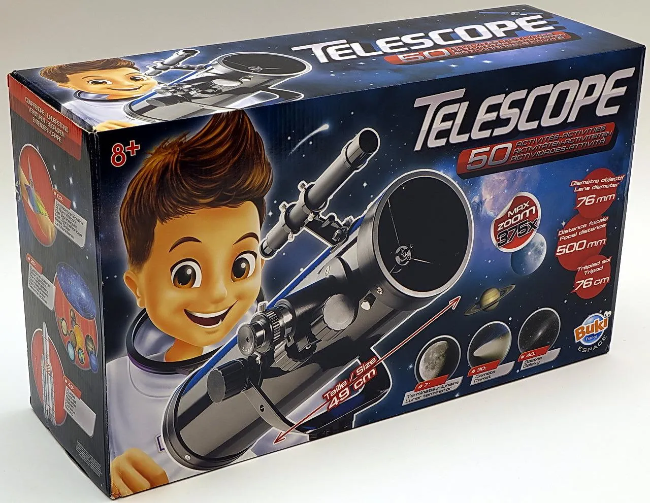 Buki TS008B Teleskop 50 Aktivitäten für Kinder ab 8 Jahren