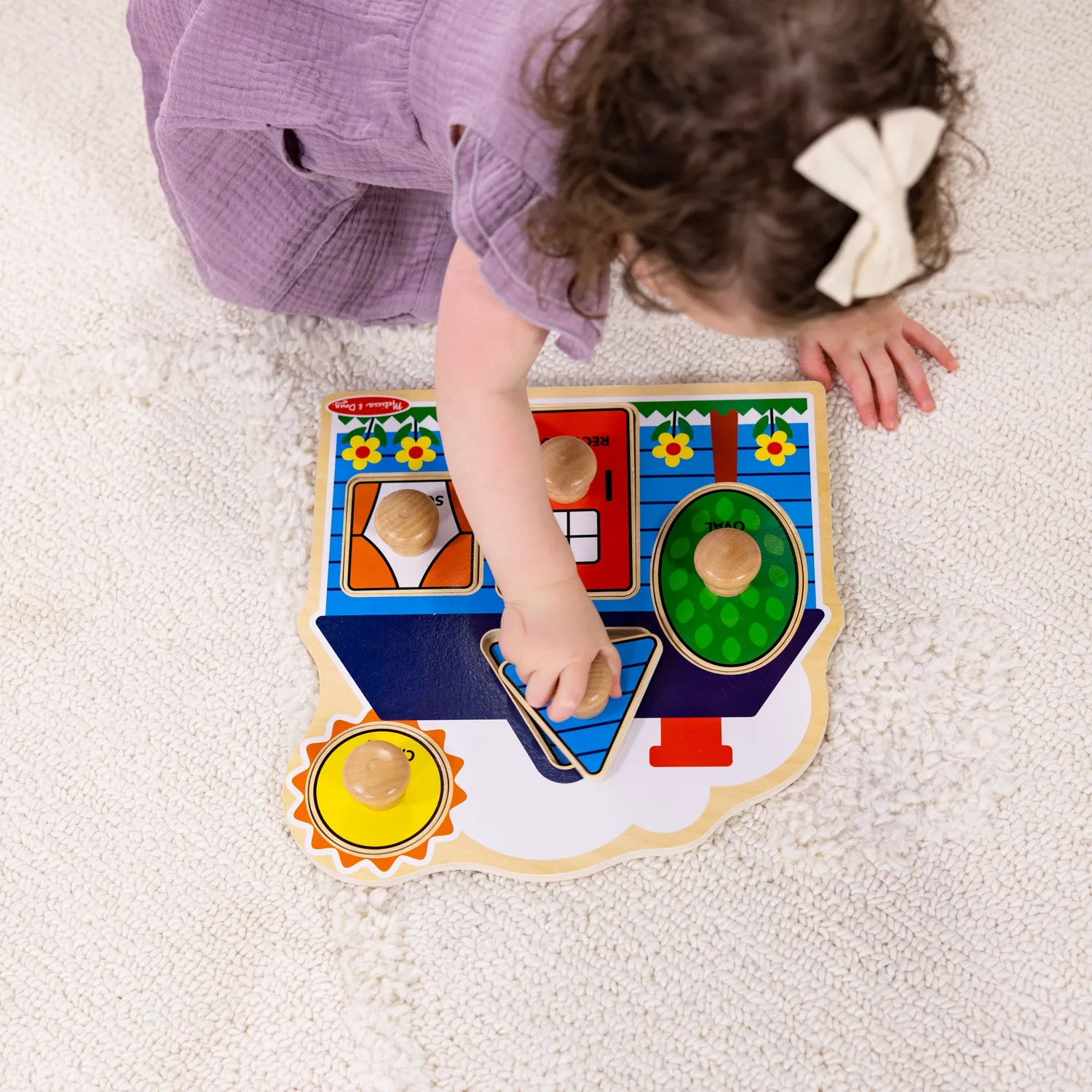 Melissa & Doug First Shapes Steckpuzzle Holz 5 Teile