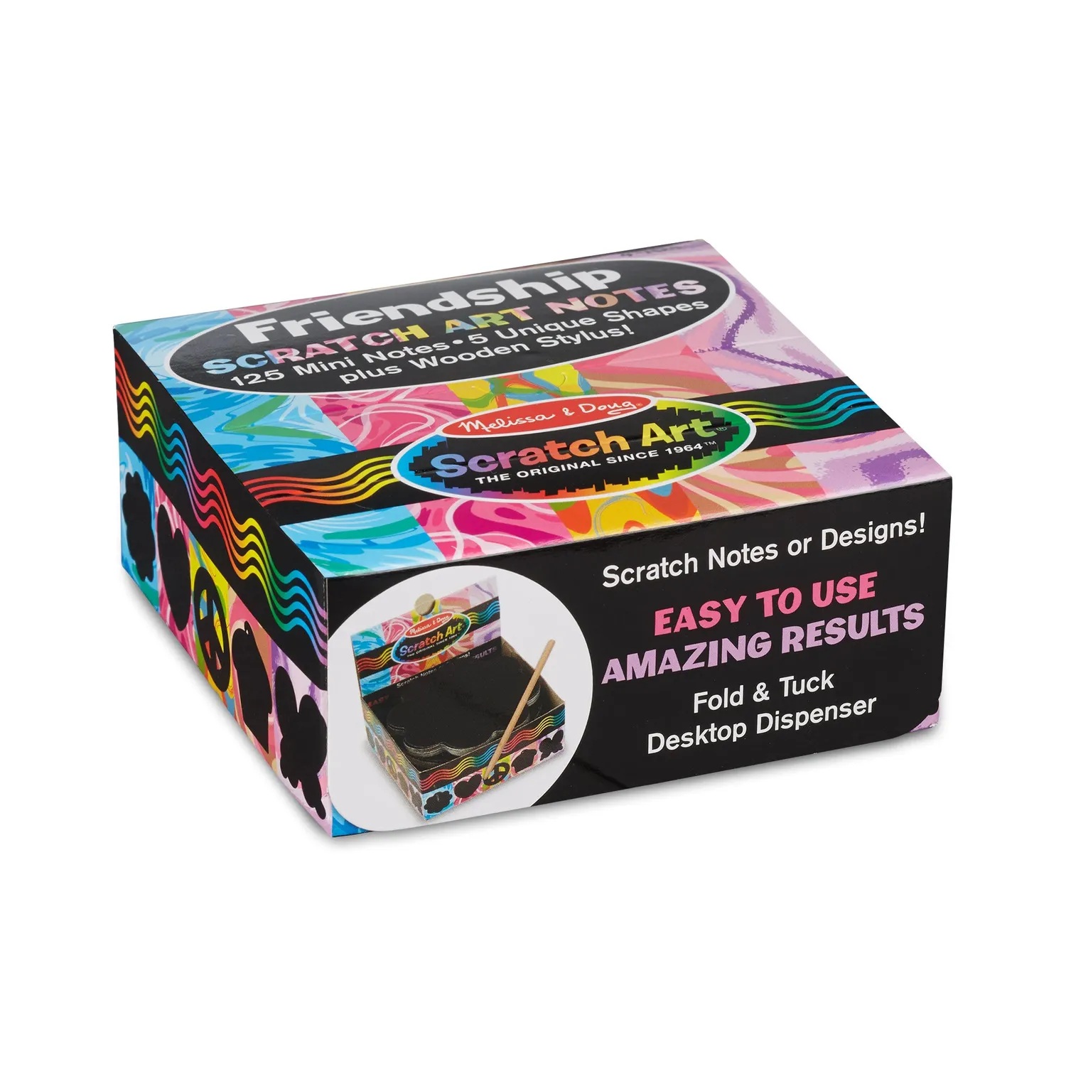 Melissa & Doug Scratch Art Friendship Notes Kratznotizen 125 Stück bunt