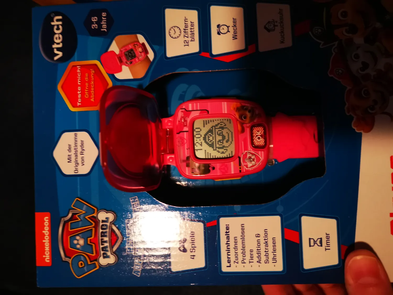 VTech Skye Lernuhr PAW Patrol 12 Zifferblätter Wecker