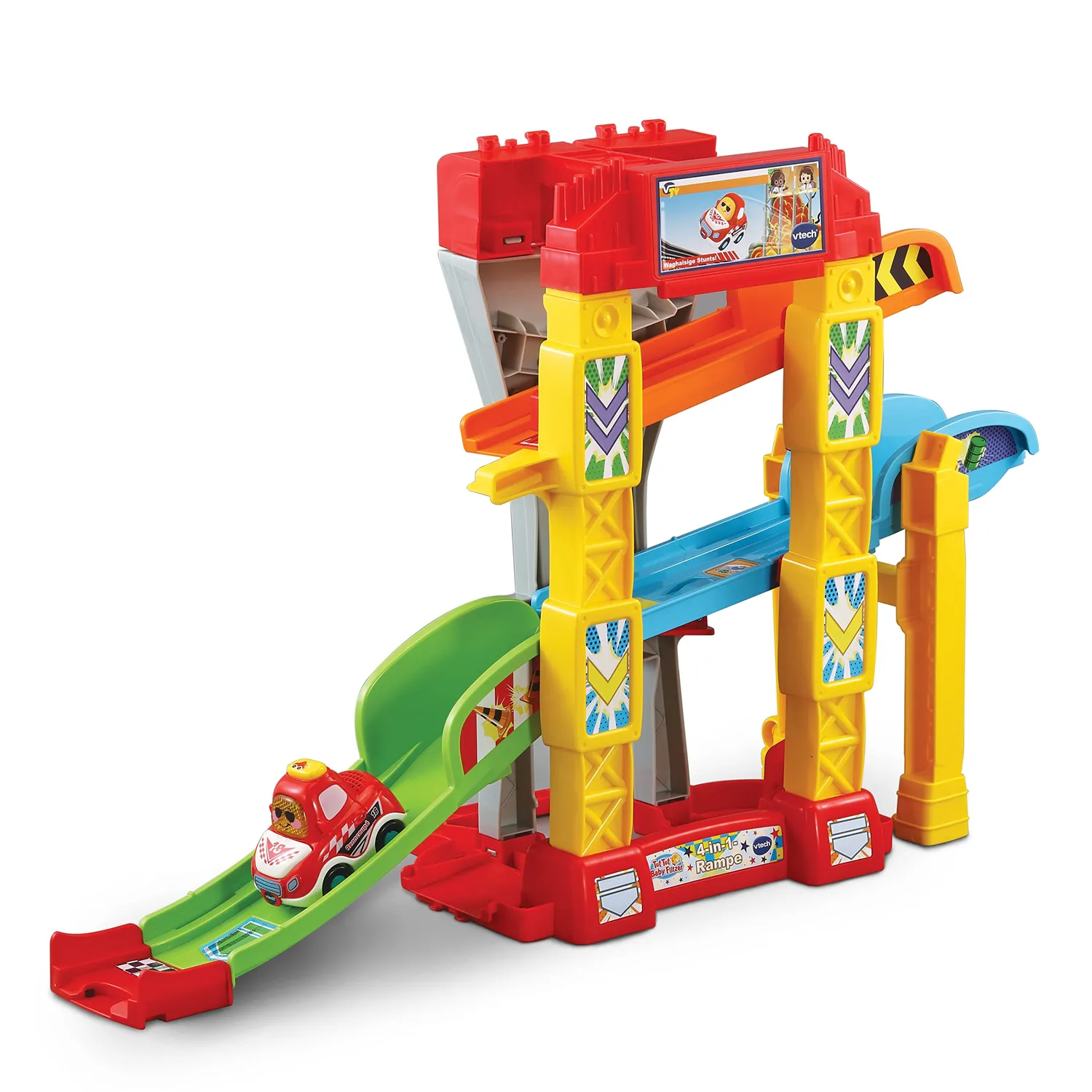 VTech Tut Tut Baby Flitzer 4-in-1-Rampe Autorampe Rennauto Start