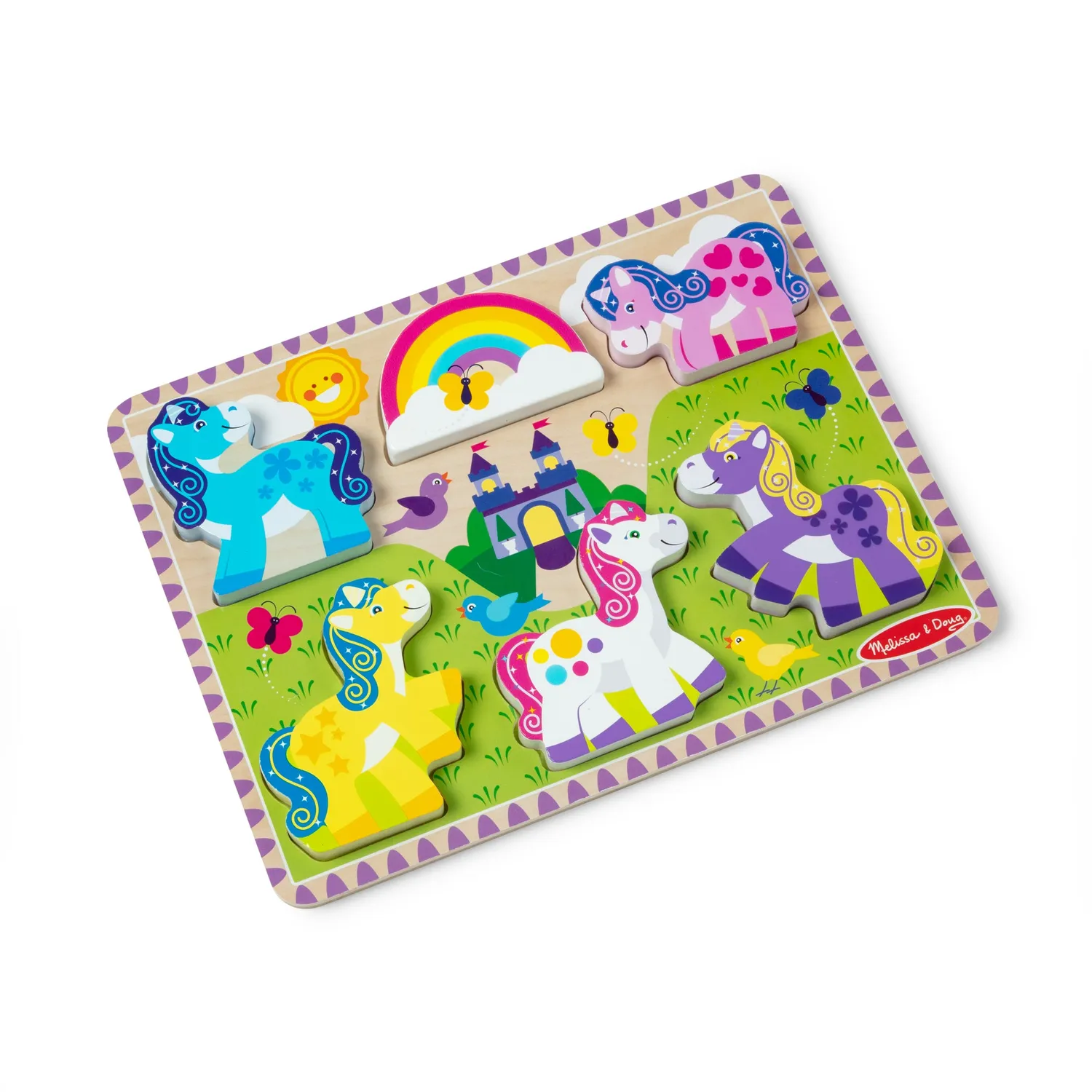 Melissa & Doug Unicorn Puzzle Einhorn Holz 6-teilig