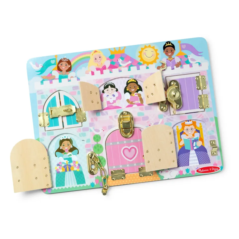 Melissa & Doug Princess Castle Latches Board Schlossbrett 6 Schlösser