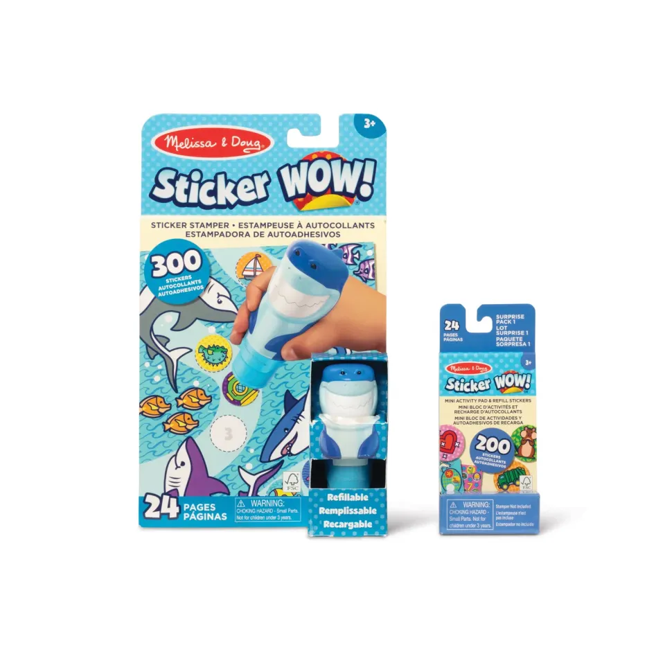 Melissa & Doug Sticker WOW Hai Sticker-Stempel Set 500 Sticker