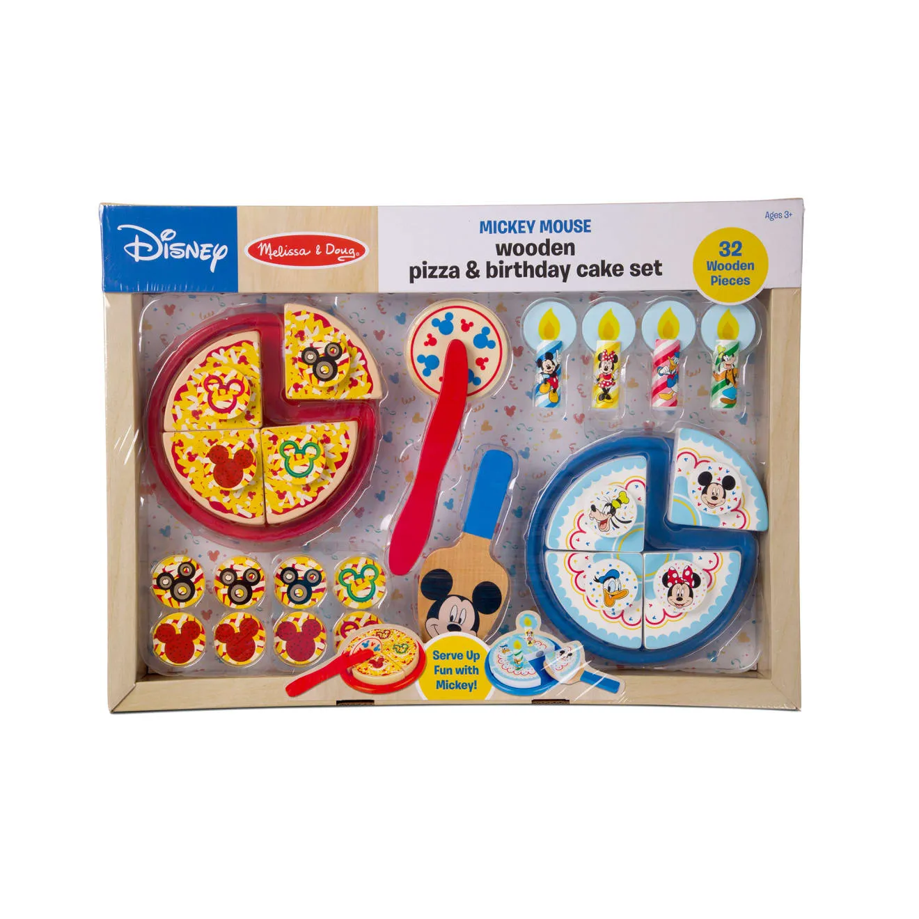 Melissa & Doug Mickey Mouse Pizza & Kuchen Spielset Holz