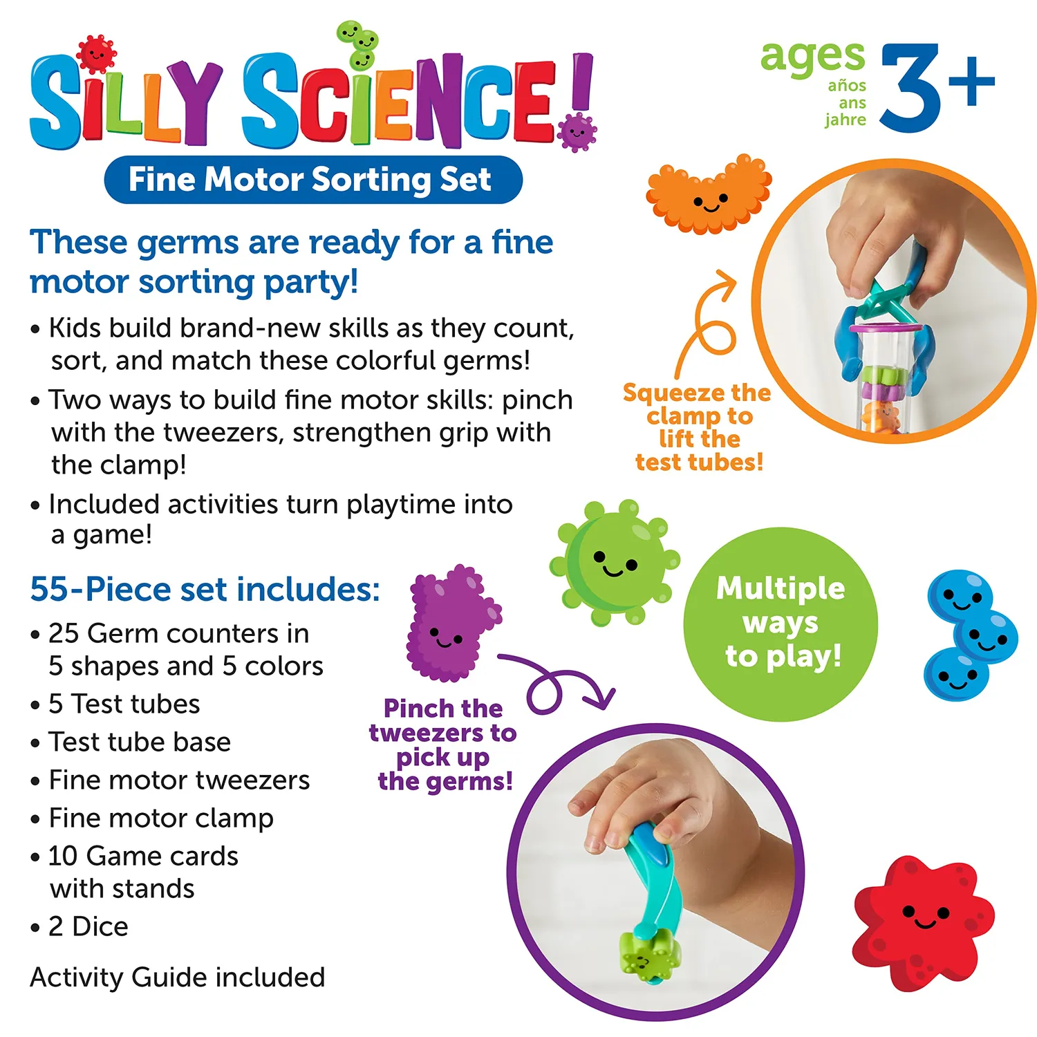 Learning Resources Lustige Wissenschaft Sortierset 55 Teile Pinzette