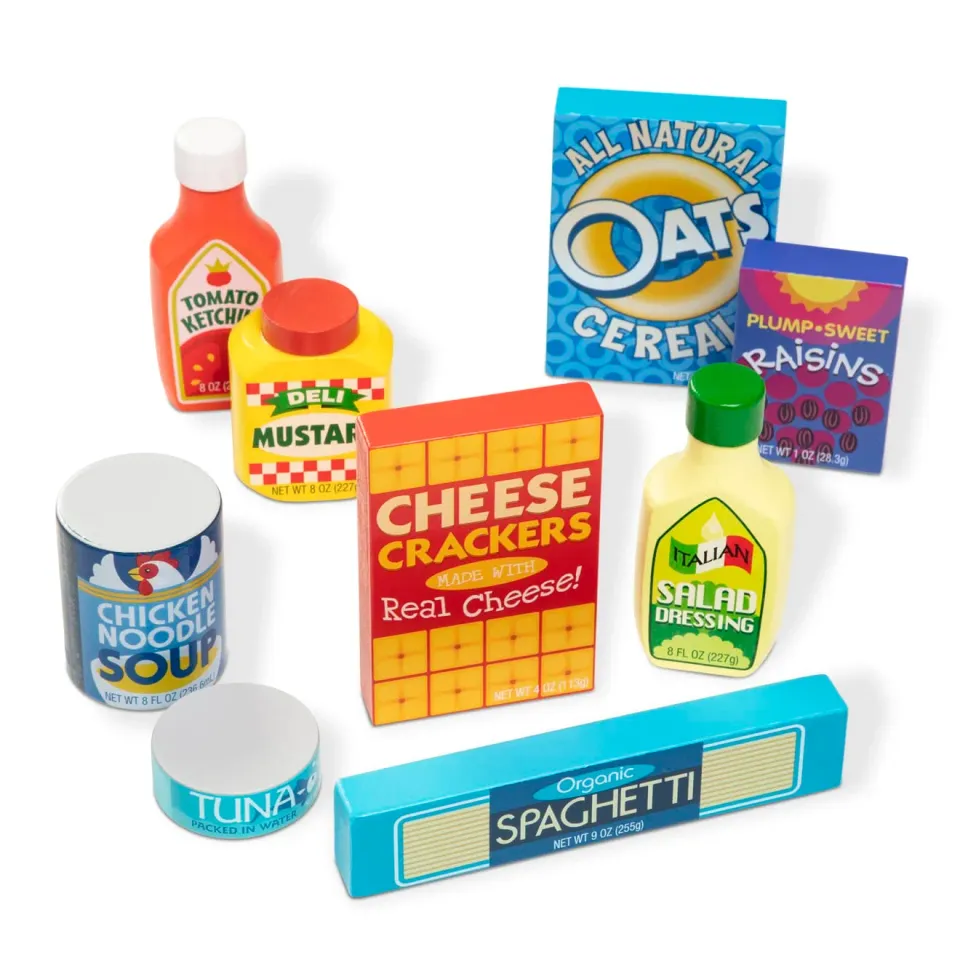 Melissa & Doug Pantry Lebensmittel Holzspielessen 9-teilig