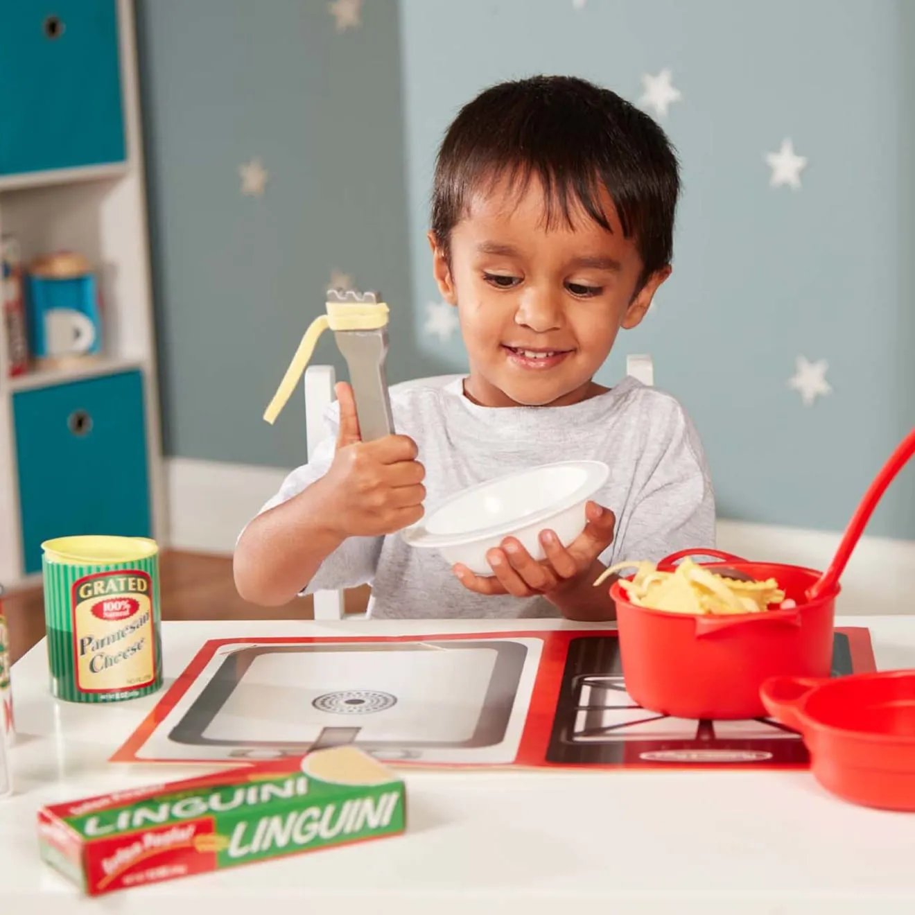 Melissa & Doug Prepare & Serve Pasta Kochset 50-teilig Filz