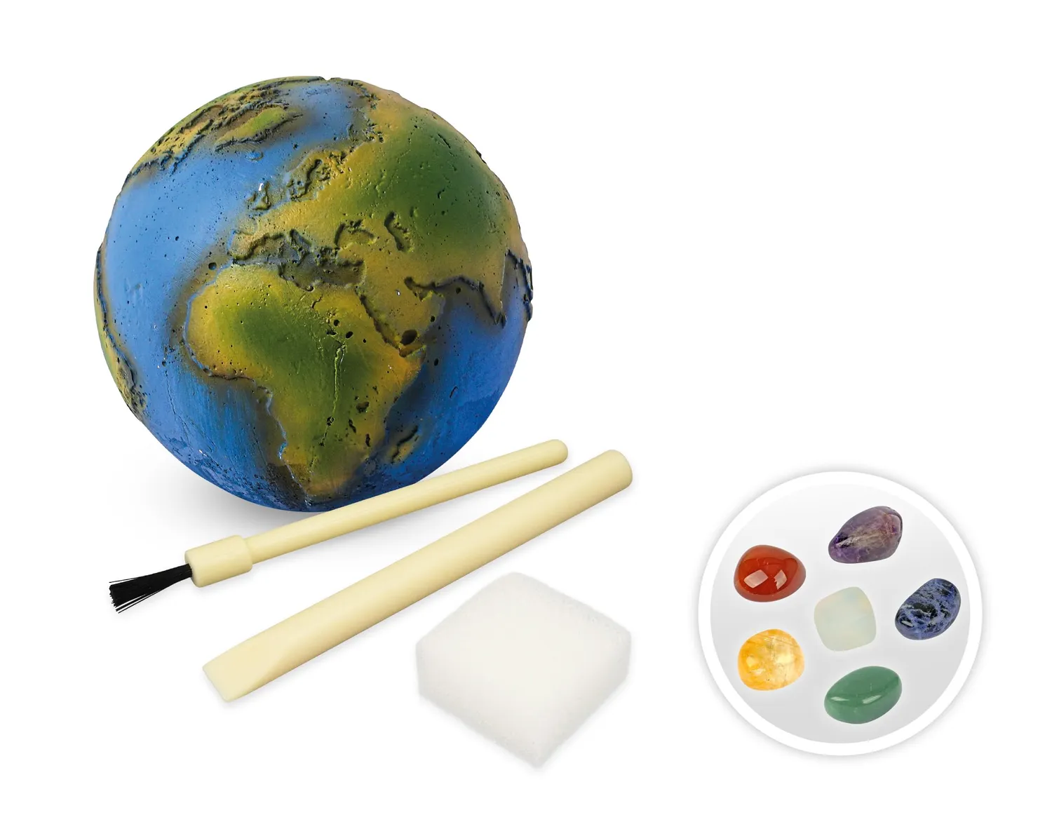 Buki France Dig a Planet Erde Ausgrabungsset 6 Steine