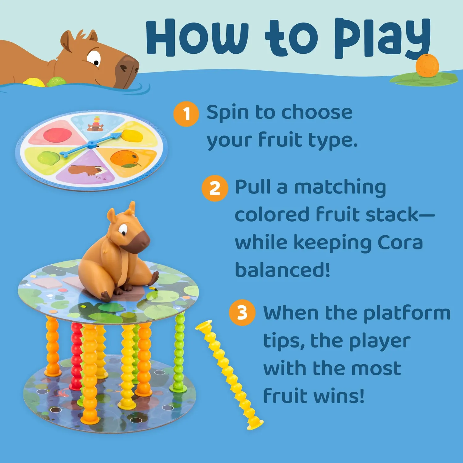 Learning Resources Snack or Splash Capybara Spiel Gleichgewicht