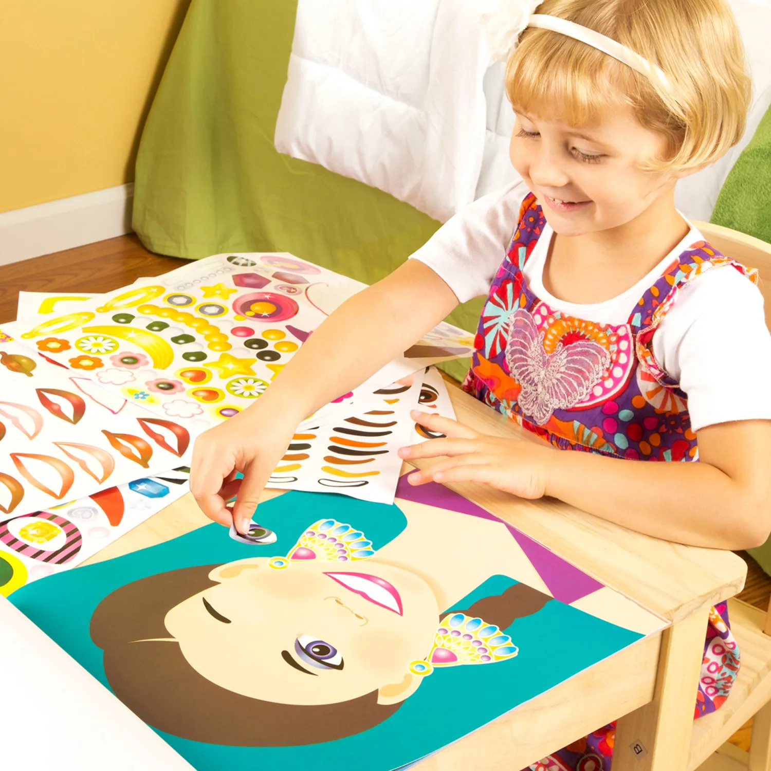 Melissa & Doug Make-a-Face Fashion Faces Stickerheft 250 Sticker
