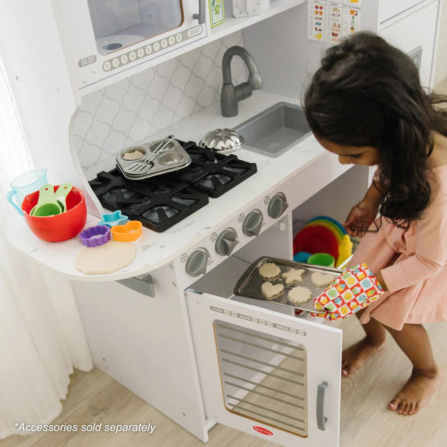 Melissa & Doug Chef's Kitchen Cloud Kinderküche Holz Weiß