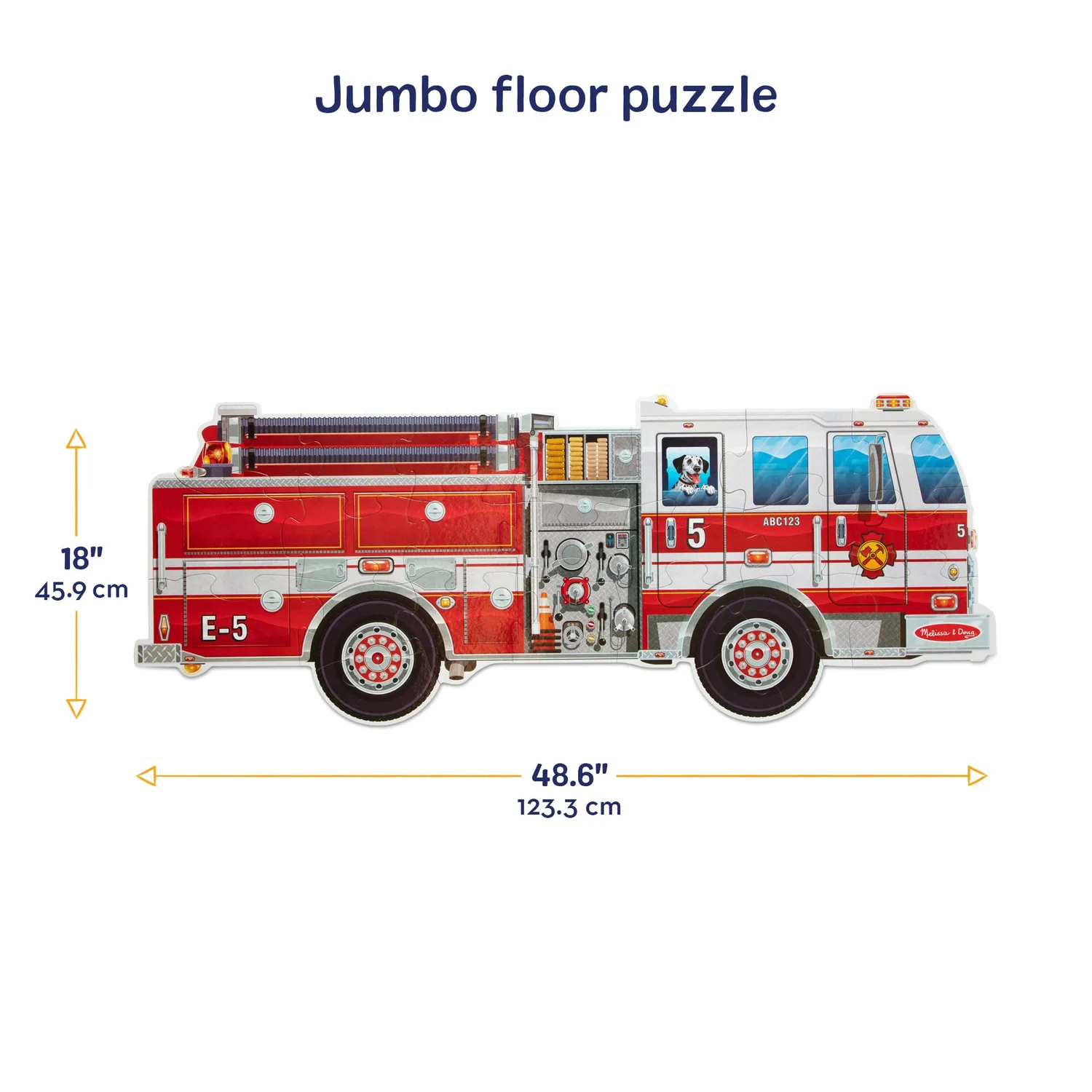 Melissa & Doug Giant Fire Truck Bodenpuzzle 24 Teile XXL