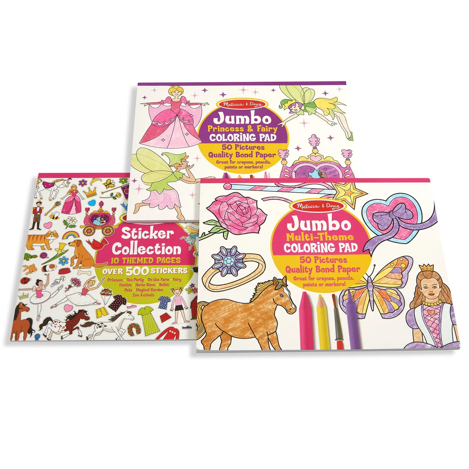Melissa & Doug Princess Fairy Malblock Sticker Set 3-teilig